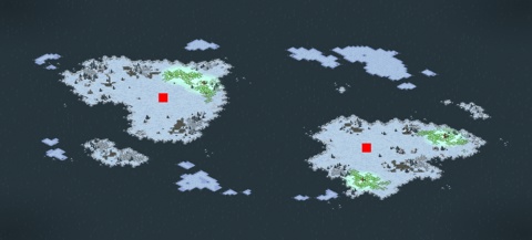Rendered preview of icy shores