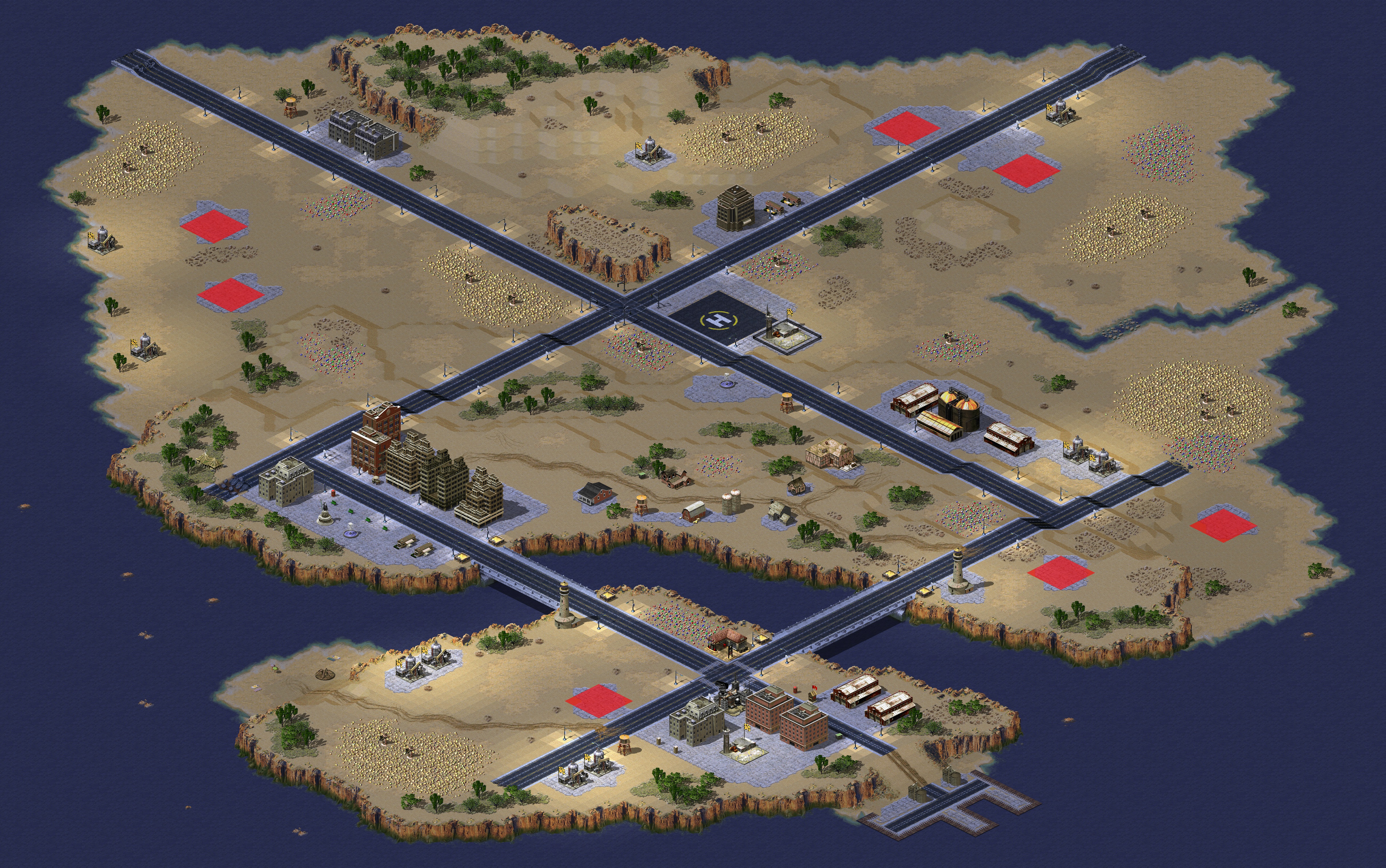 Rendered map: 2024 RA Melee - Industrial Park