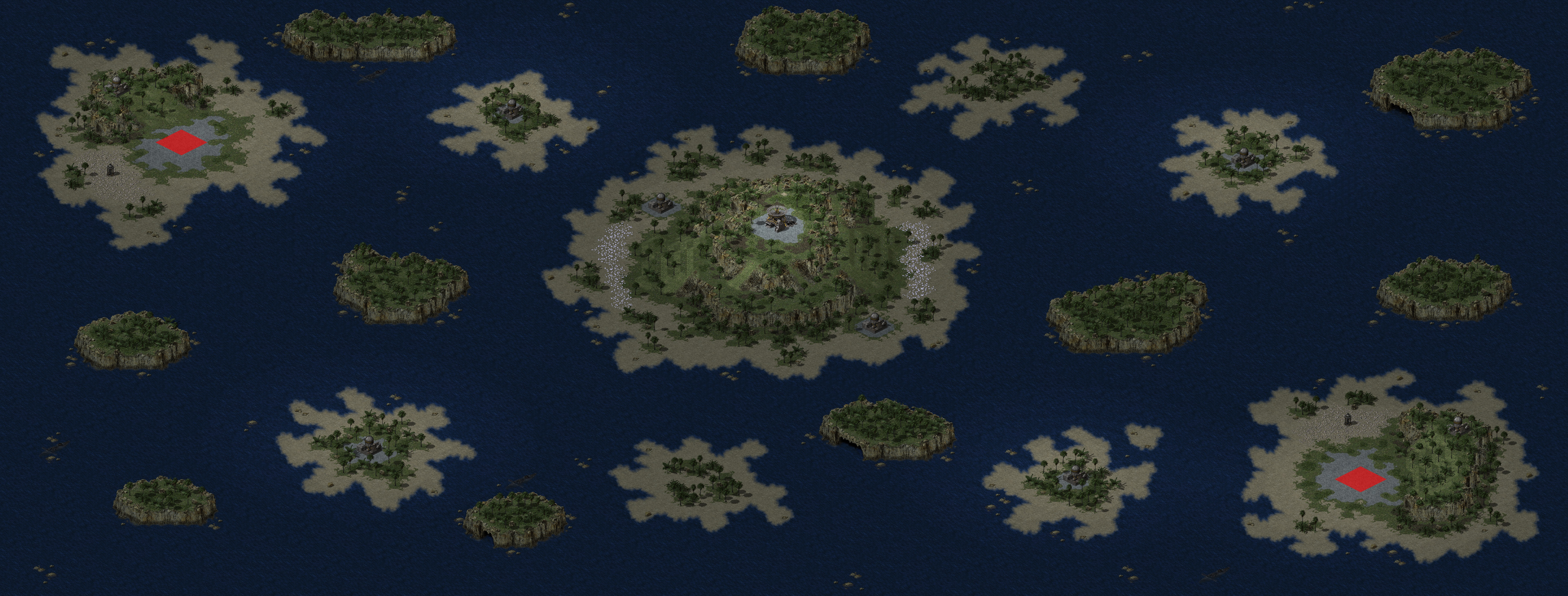 Rendered map: Paradise Islands
