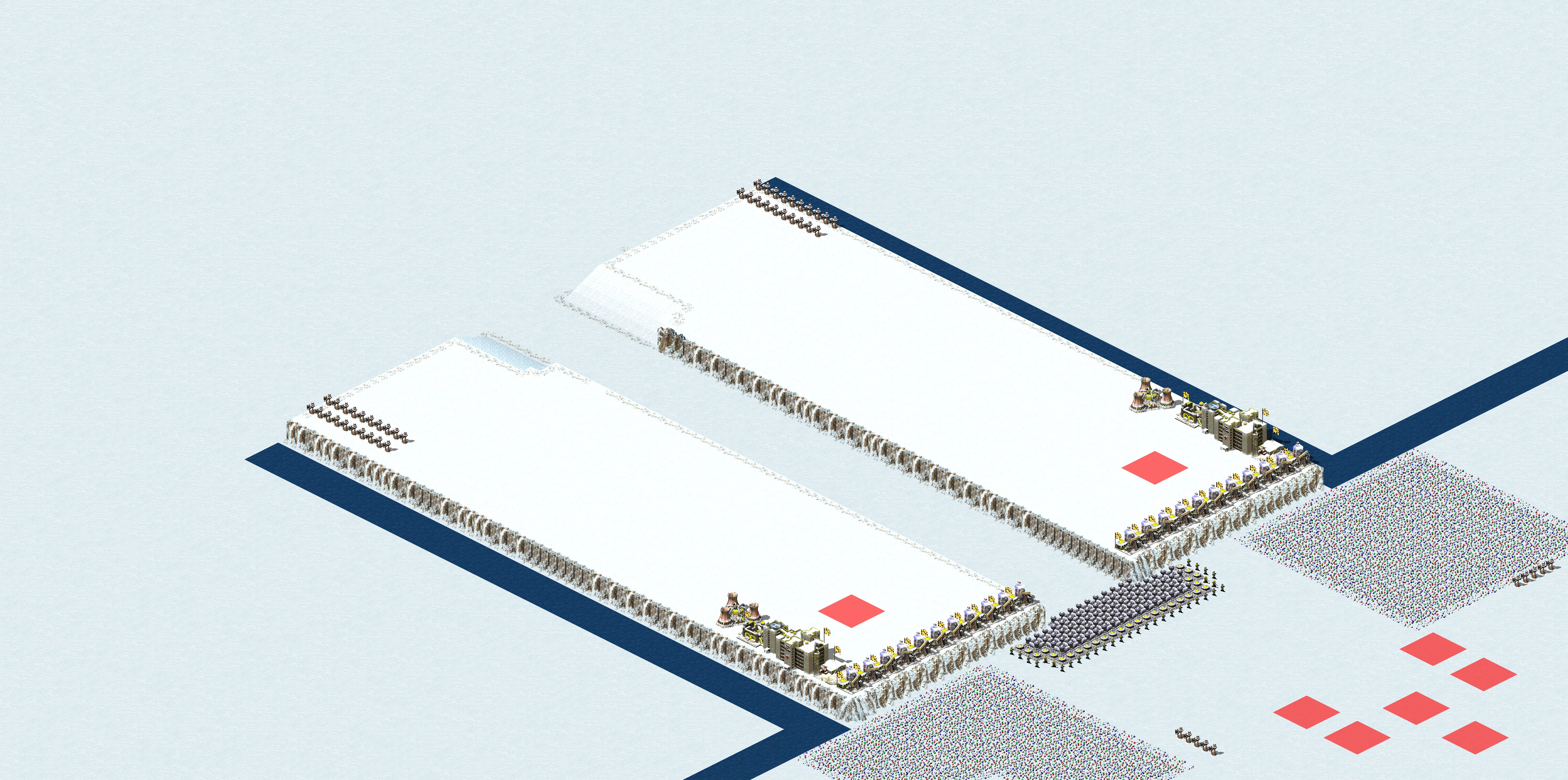 Rendered map: 2 France 6 Iraq - Snowy Peak Ambush
