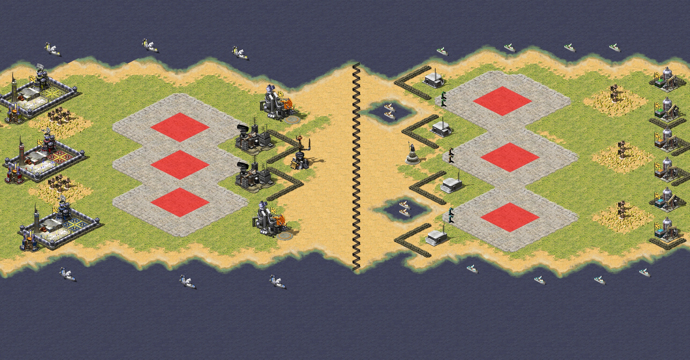 Rendered map: East vs West 3v3