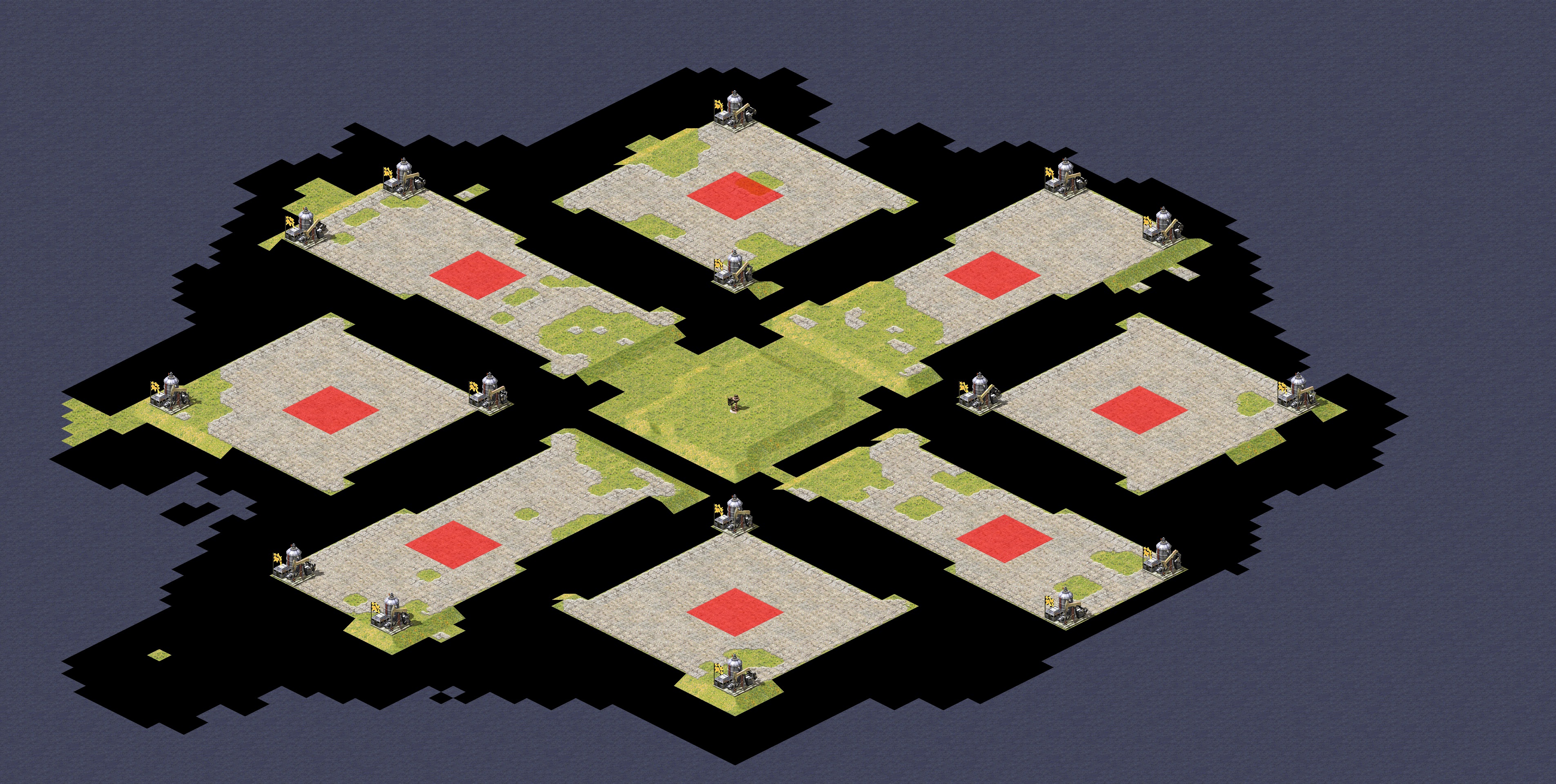 Rendered map: 红警混战王25011-下水道