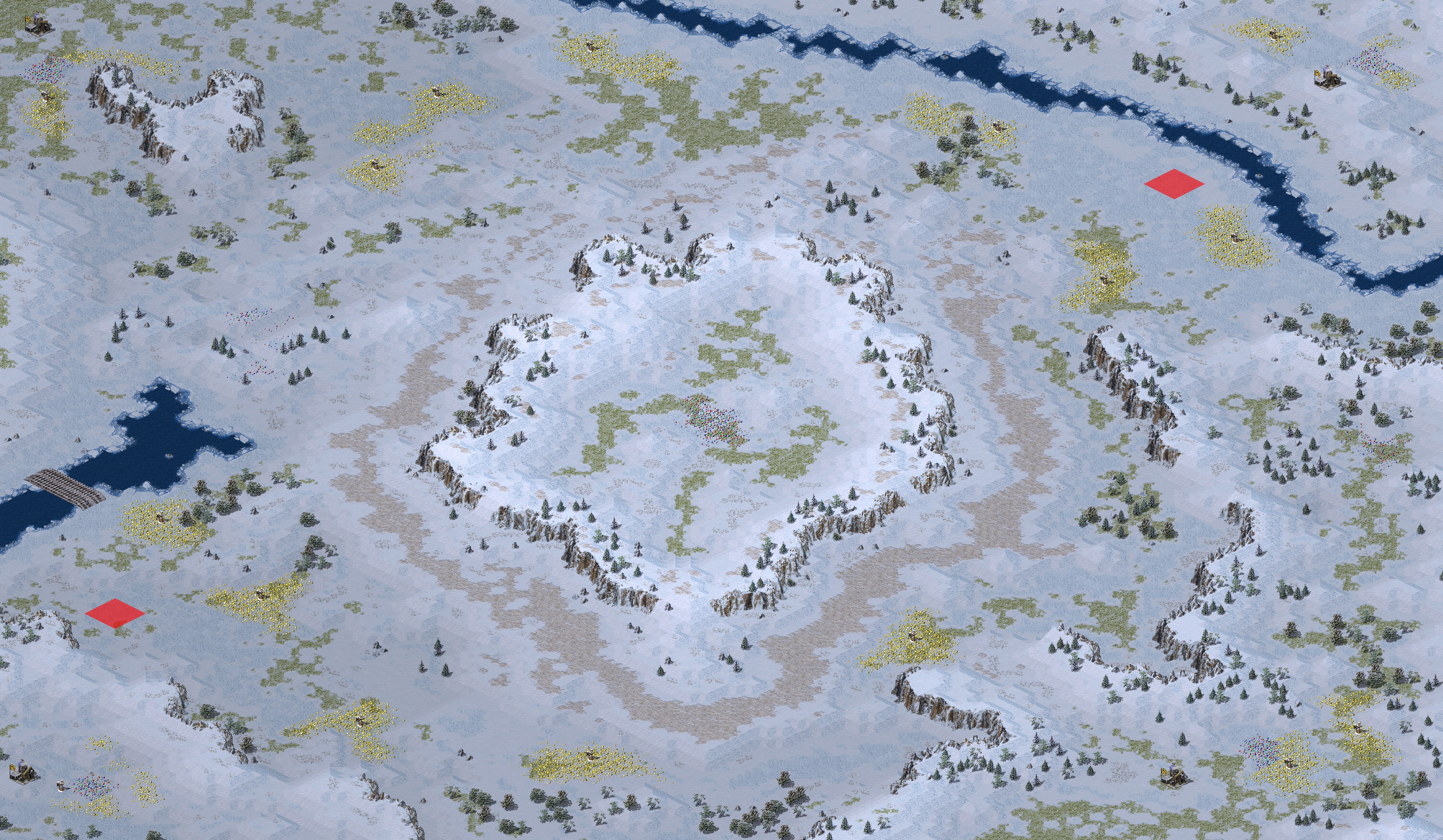 Rendered map: 分割雪地