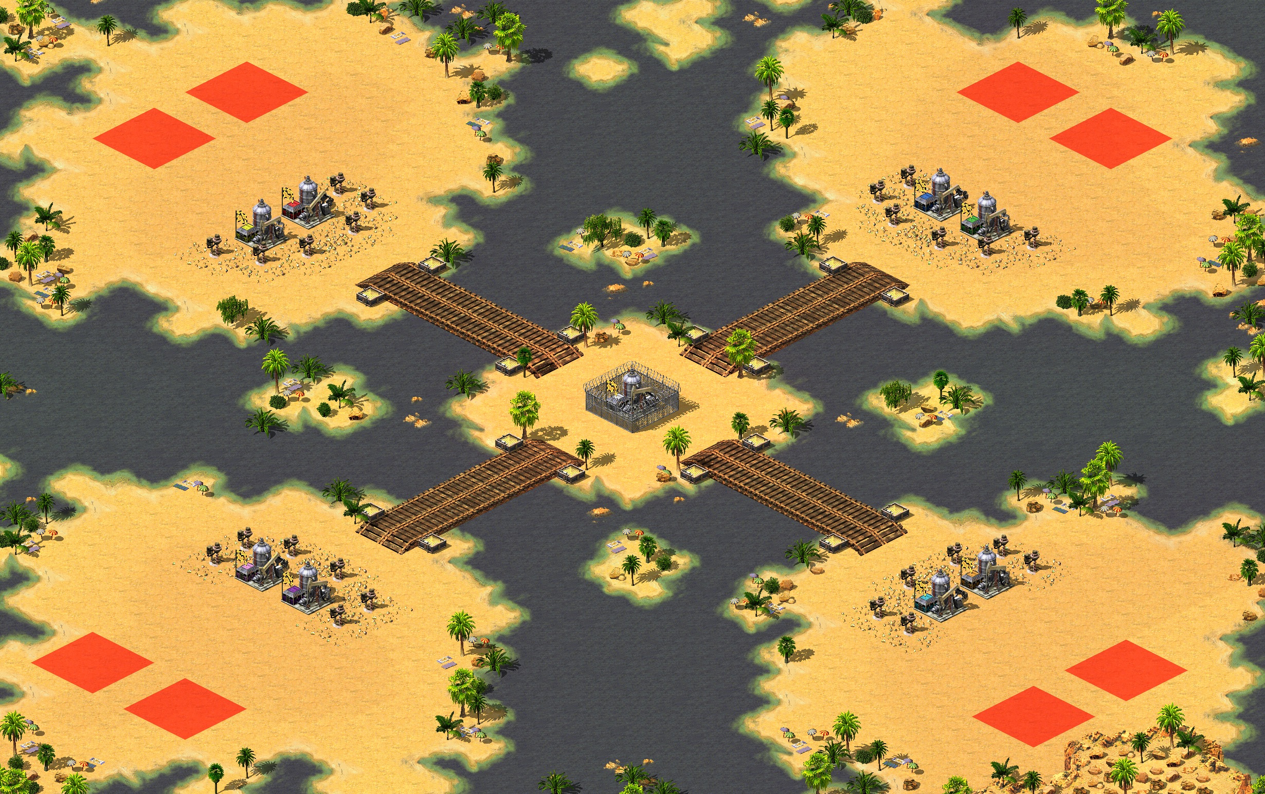 Rendered map: Oil Island v1.03 - (Oil In Center) (8)