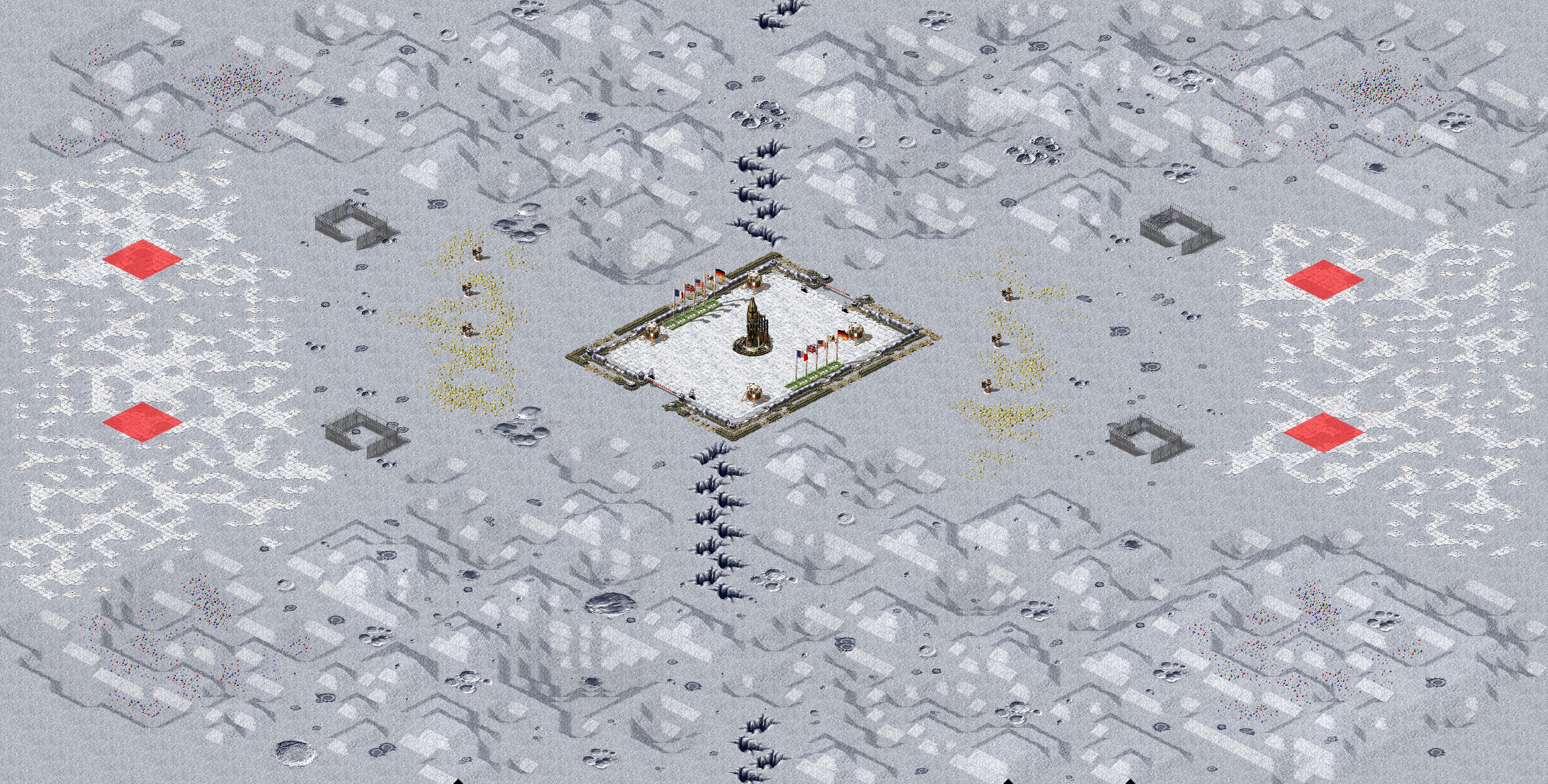 Rendered map: lunar surface