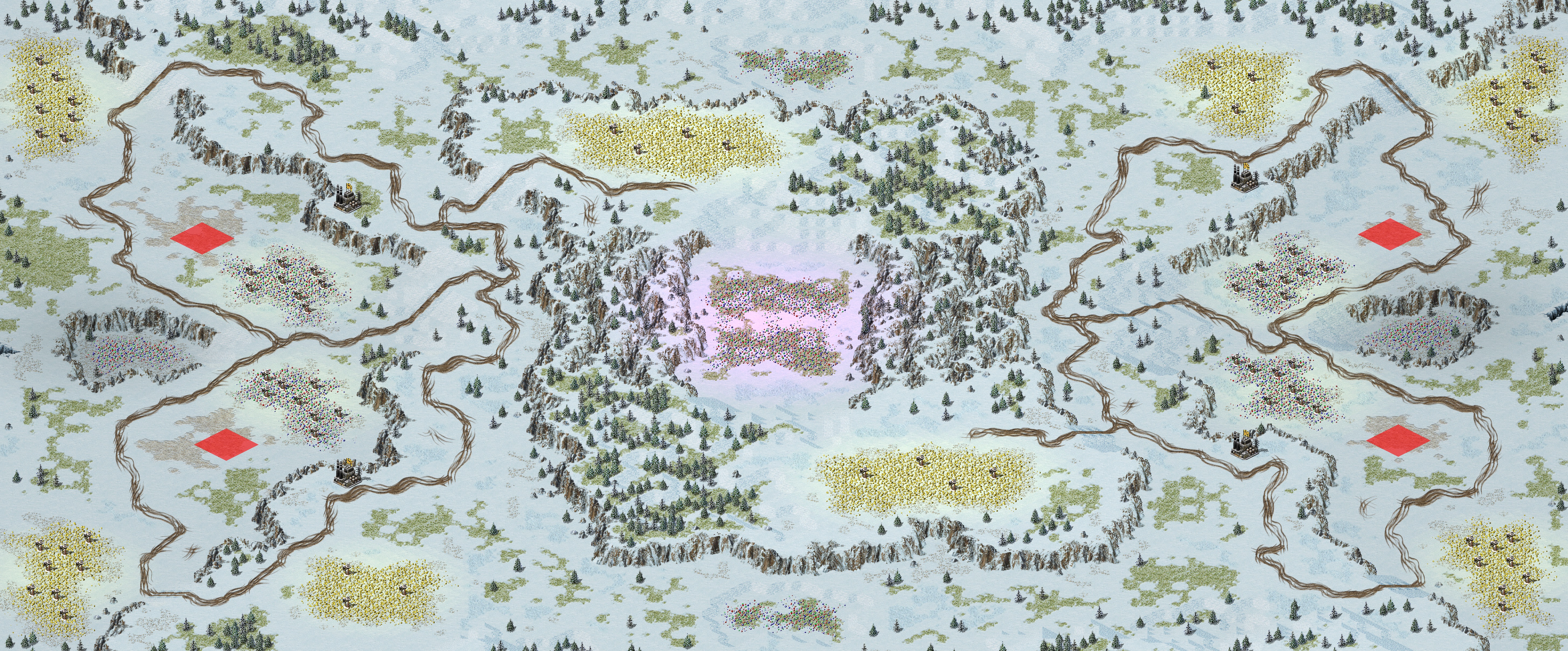 Rendered map: 极地裂谷 - 尤复赛事