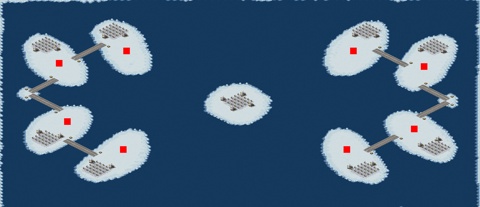 Rendered preview of Butterfly Island 4v4 Center