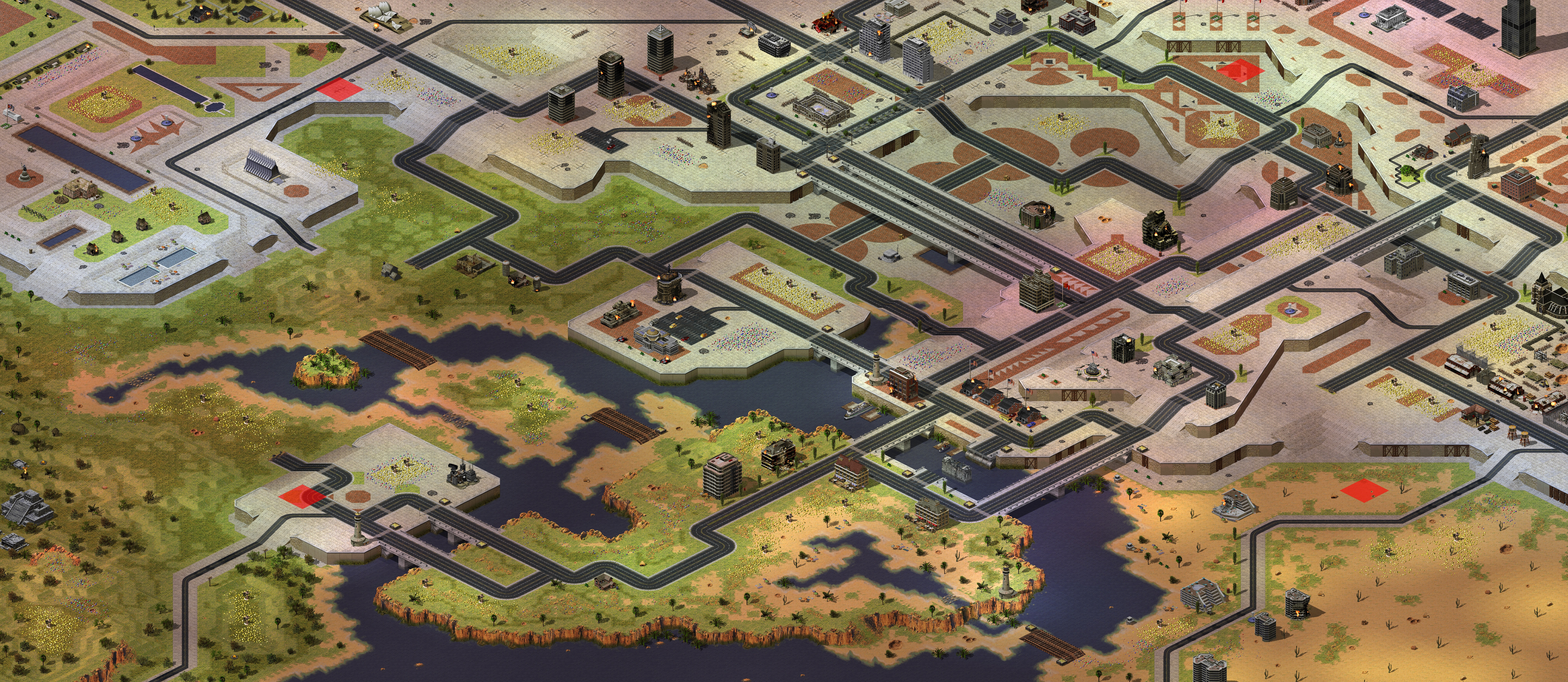 Rendered map: Eastbound Roads