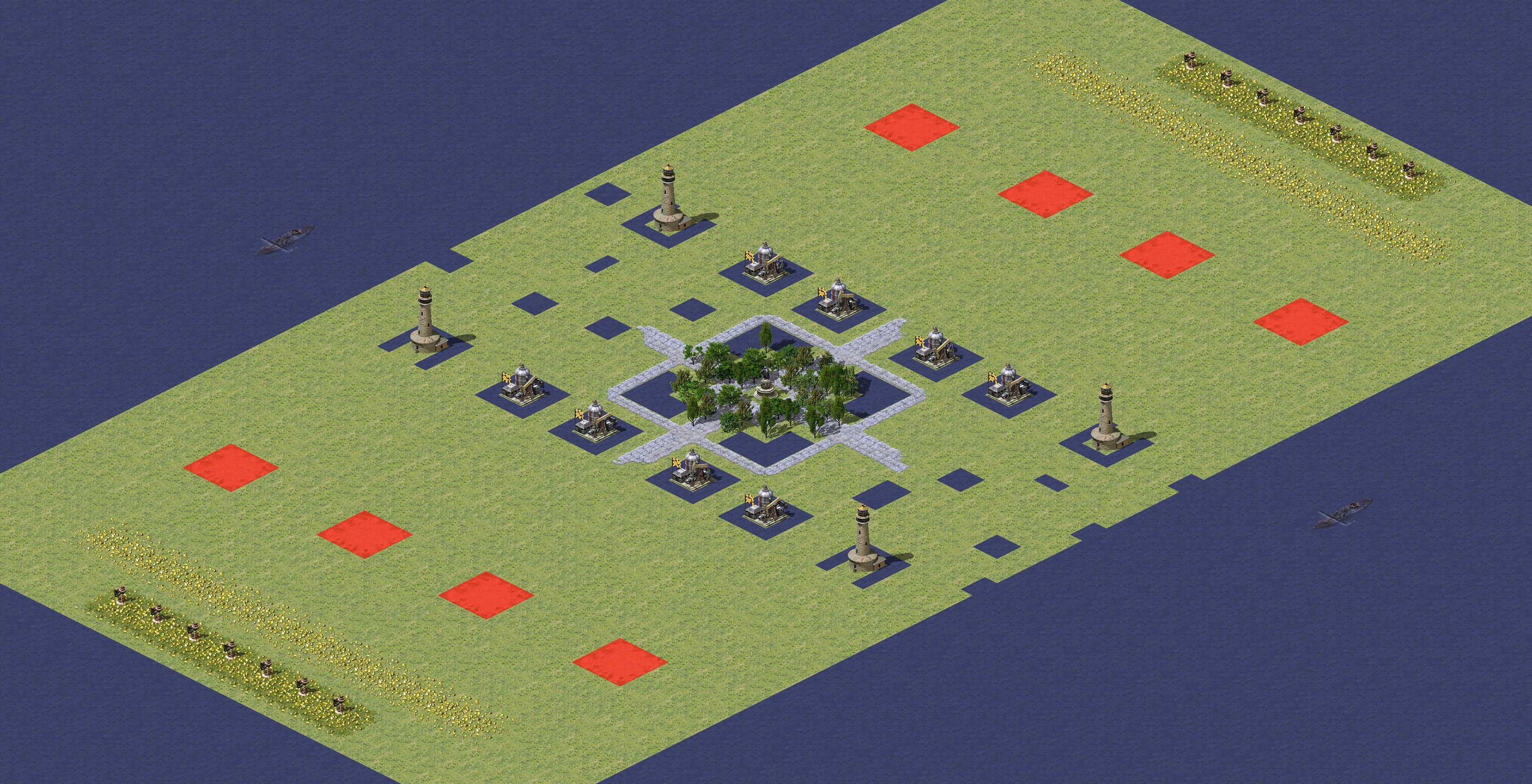Rendered map: Isolated Island Duel (4v4)