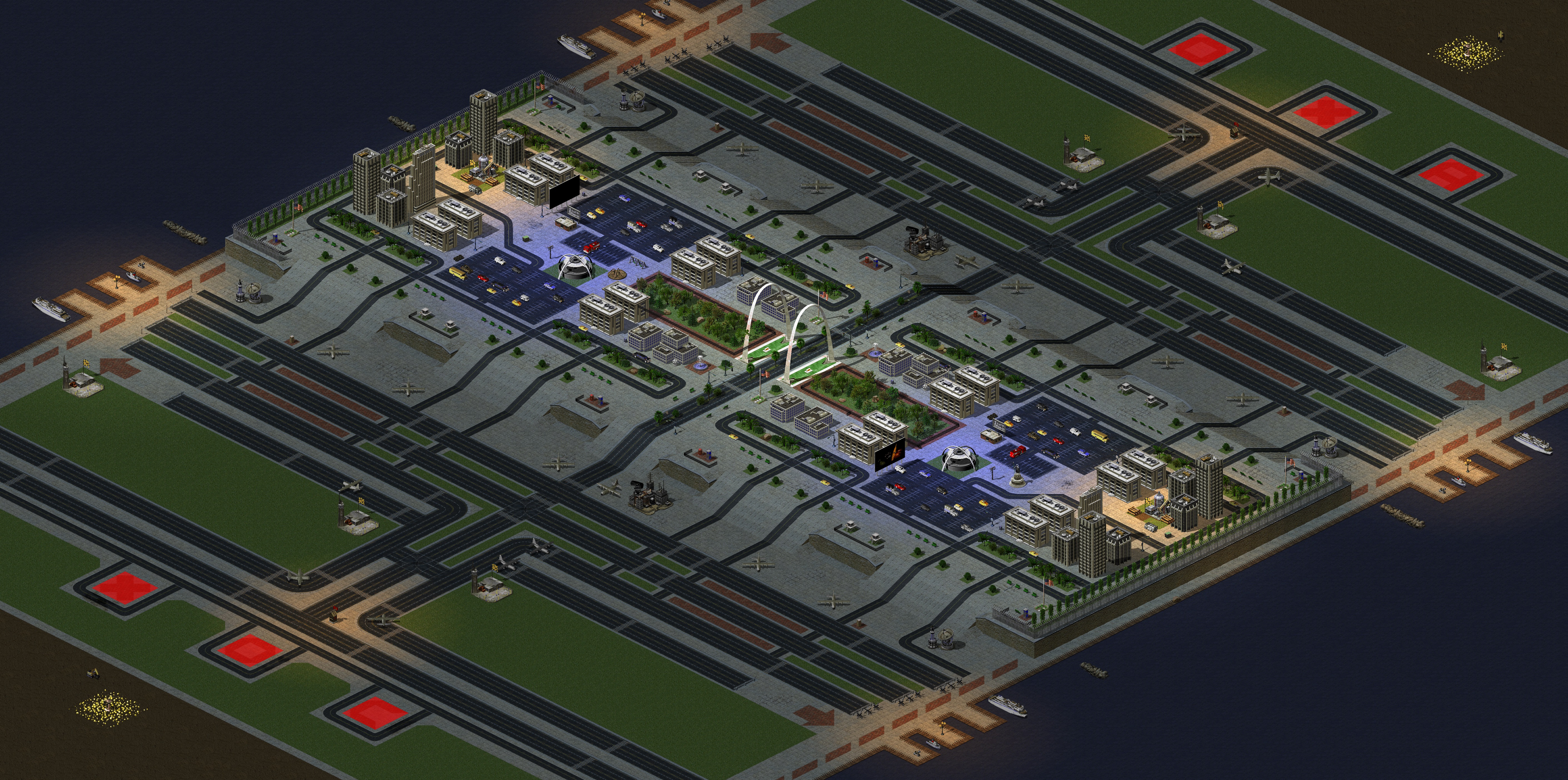 Rendered map: Airport 3v3