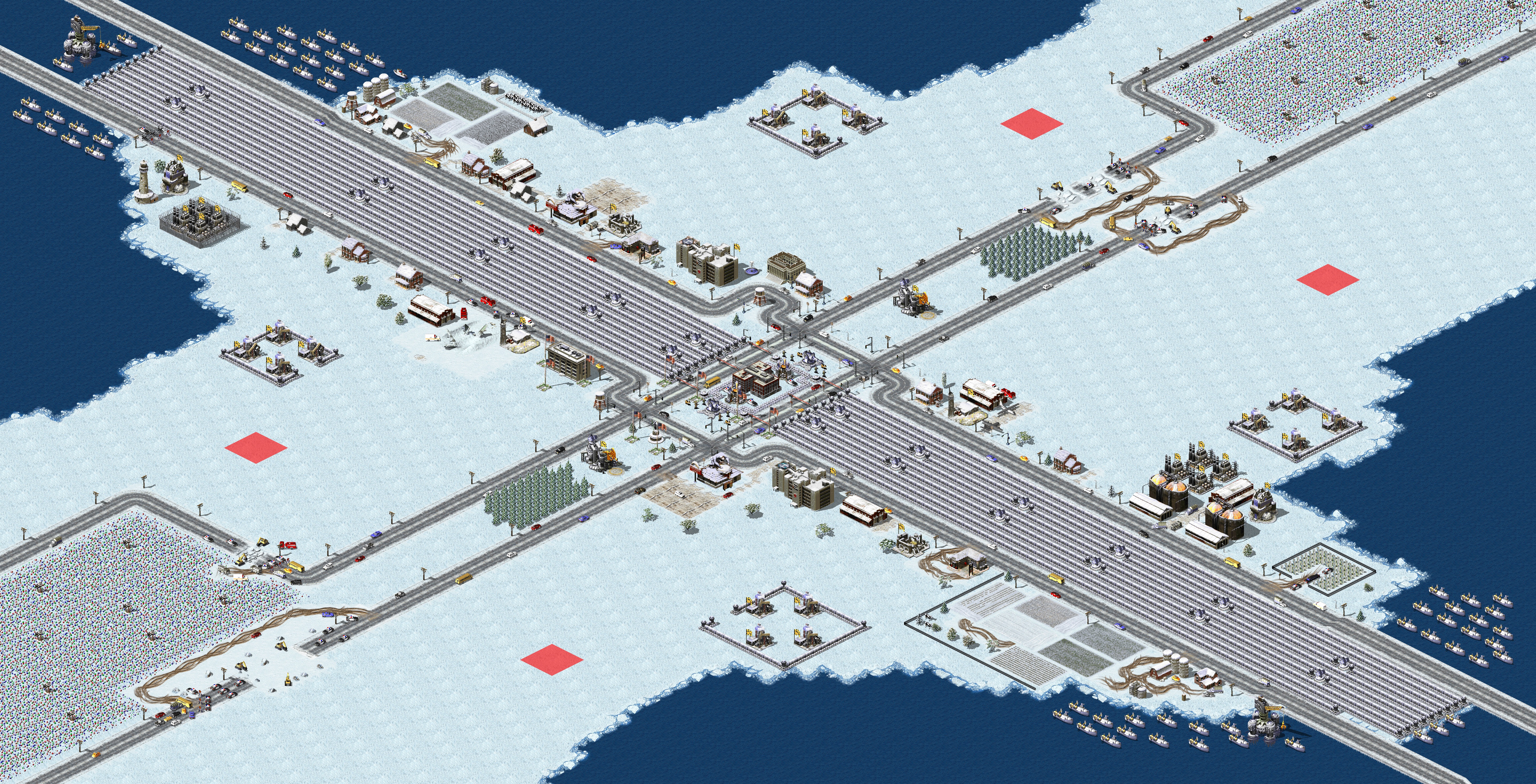Rendered map: Canadian/U.S.A. Border, 2-4, NE Vs. SW, YR Edition