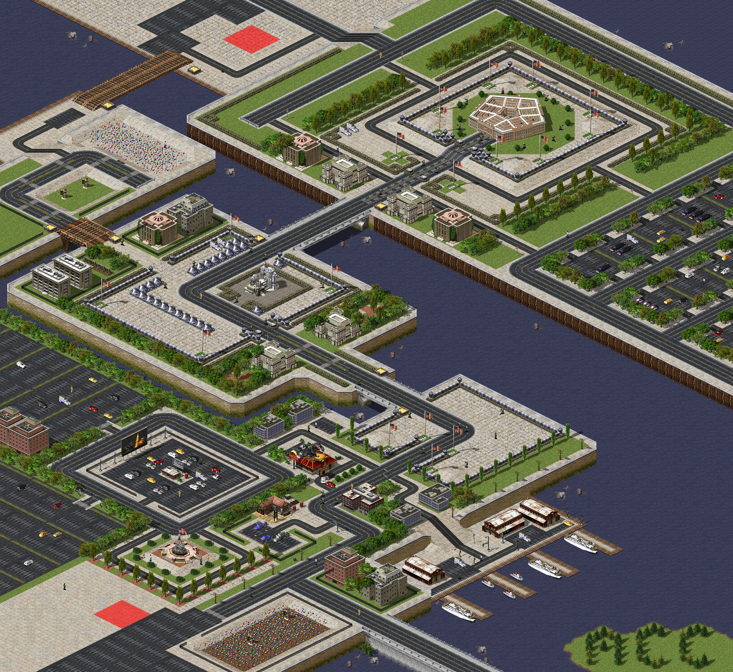 Rendered map: Pentagon