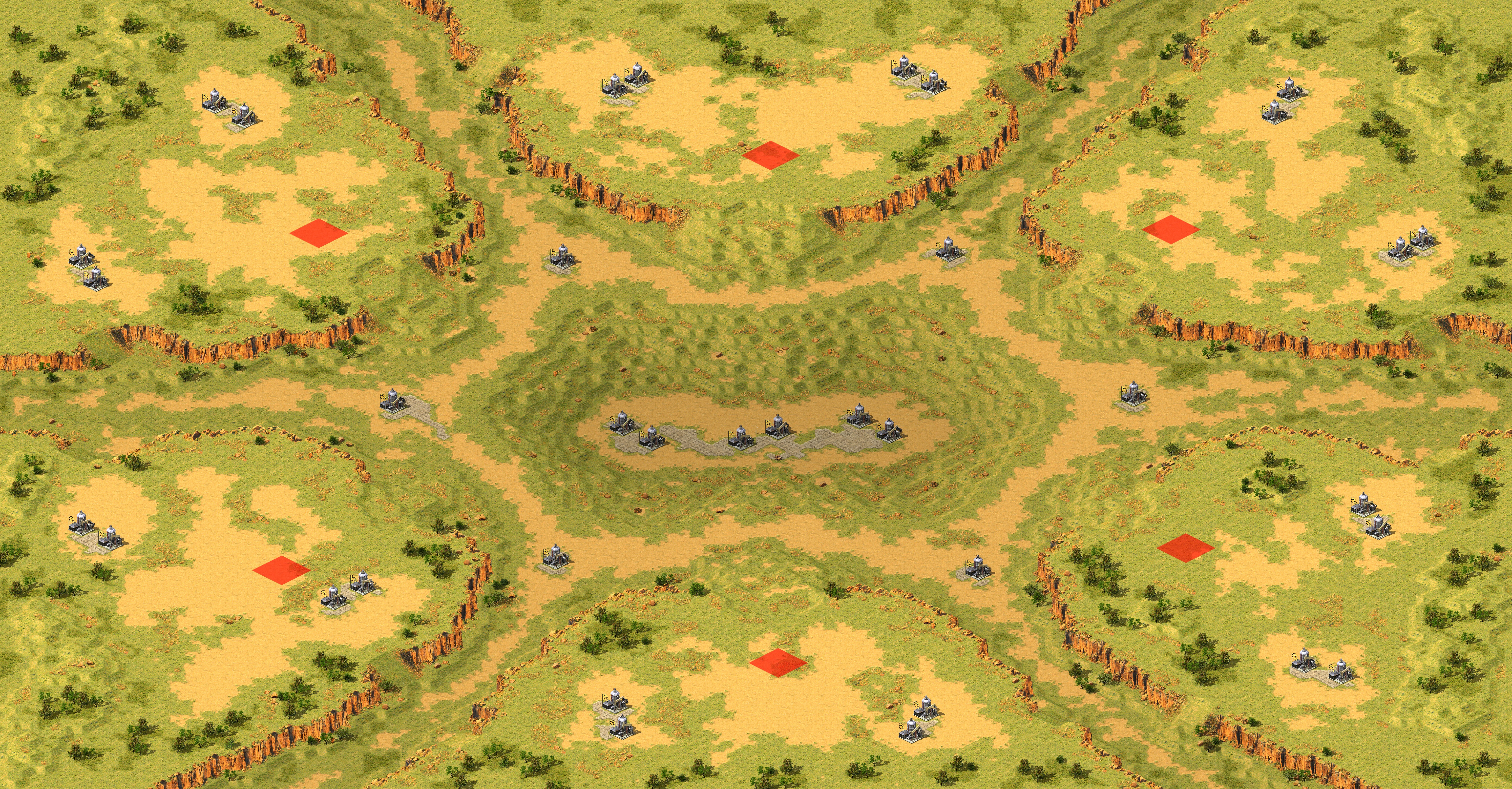 Rendered map: DEFCON 6 (Megawealth)