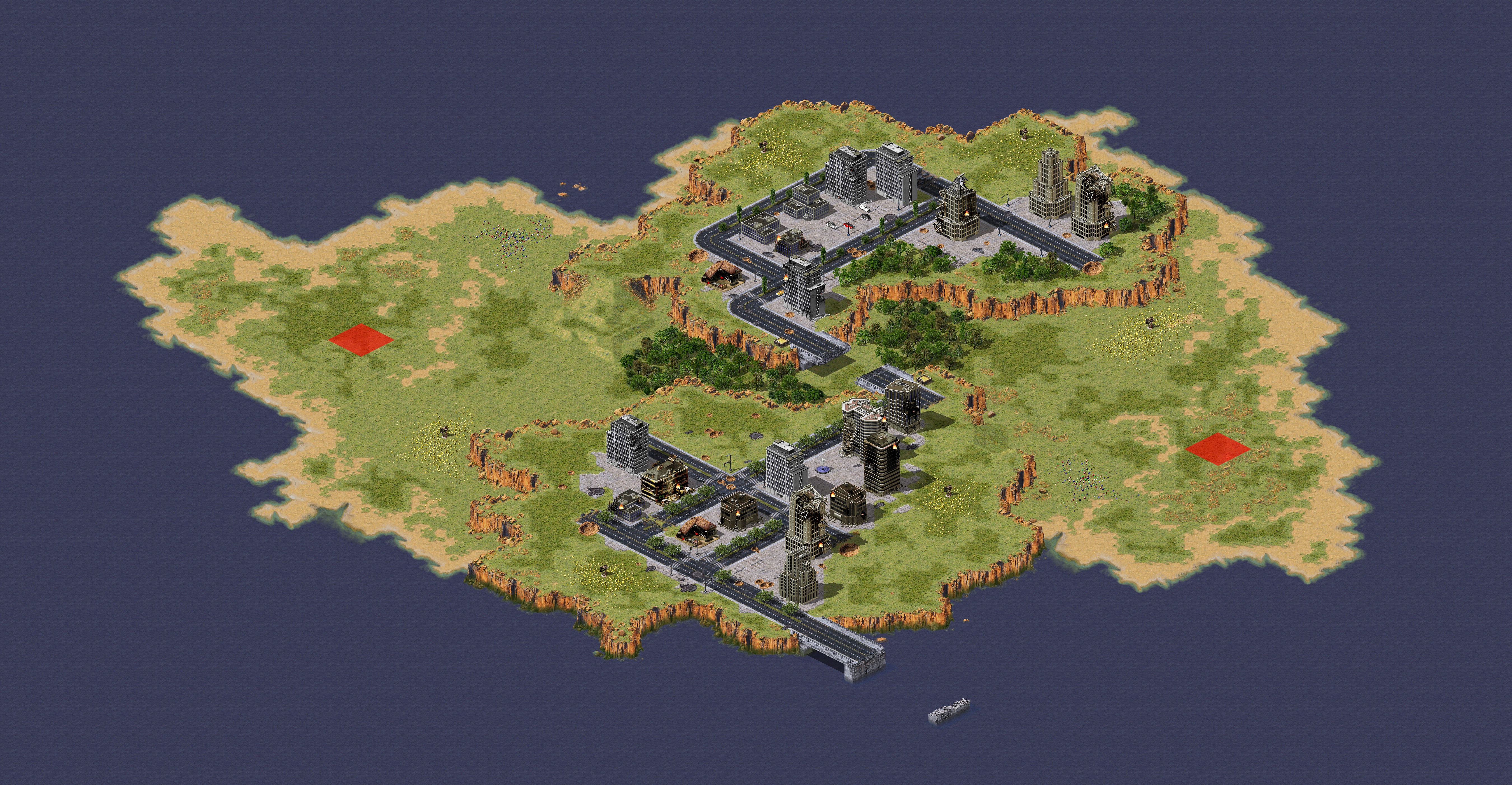 Rendered map: Isle of War