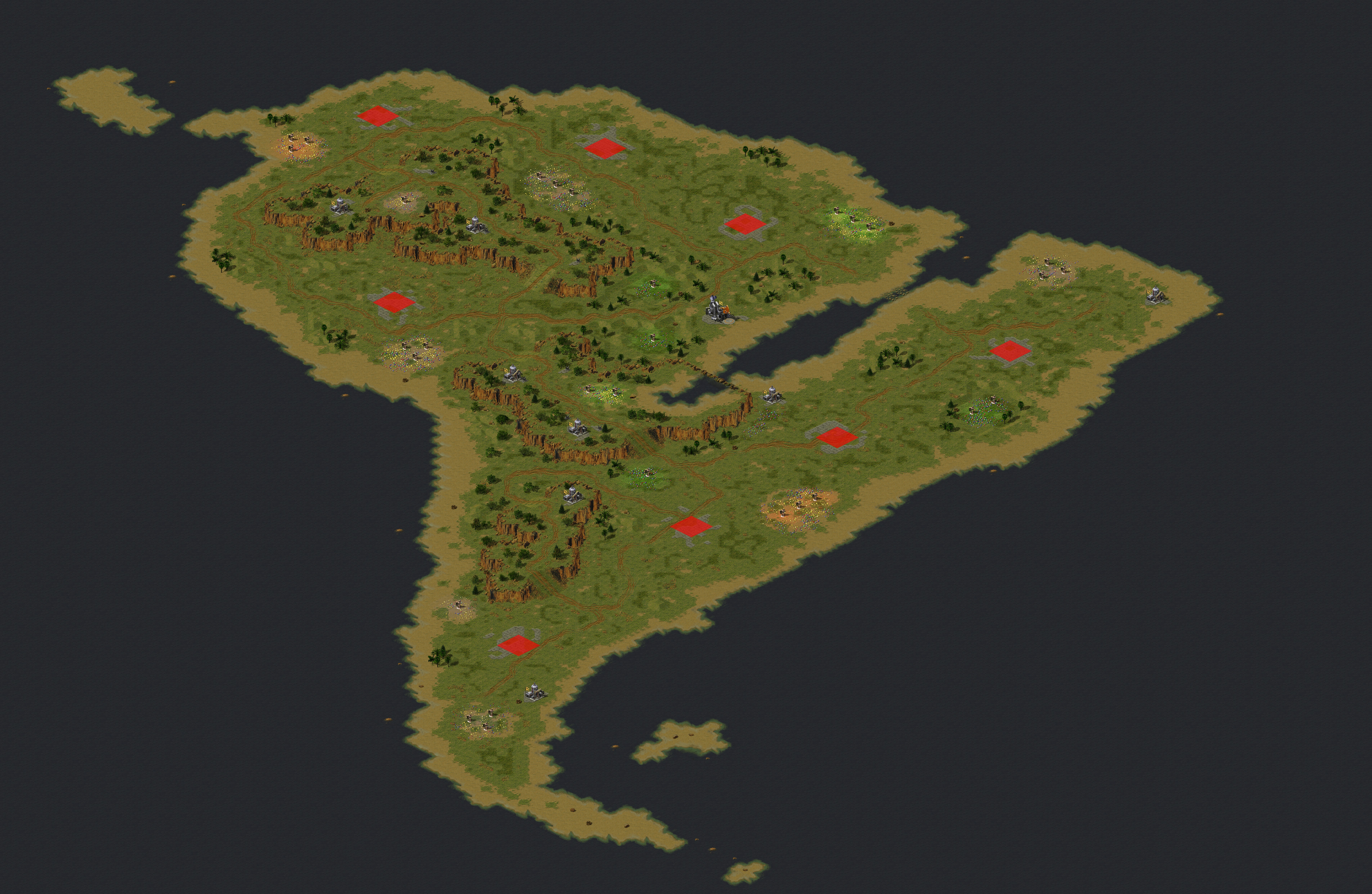 Rendered map: South America