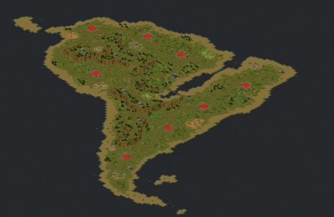 Rendered preview of South America