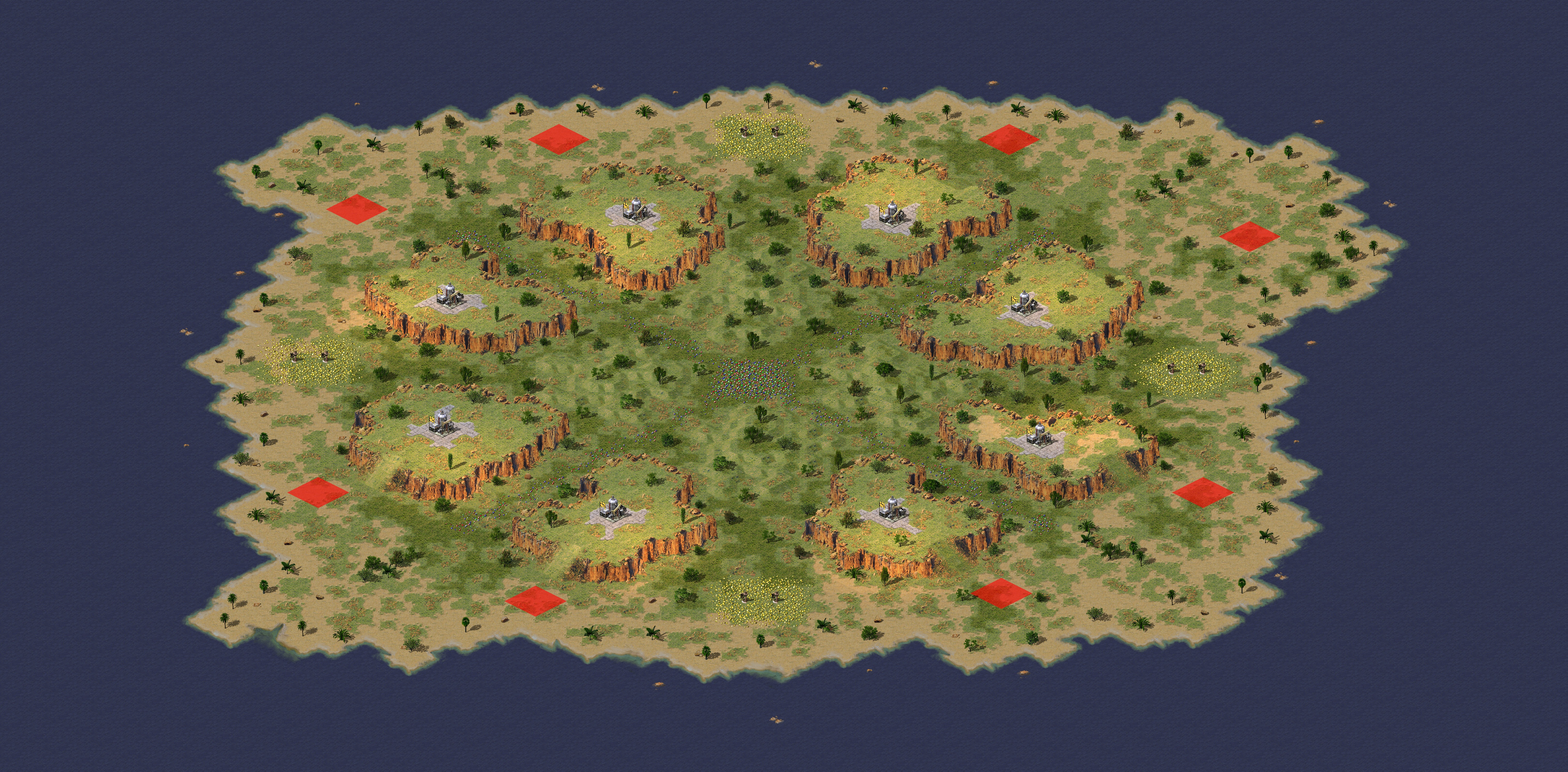 Rendered map: Isolated Island Skirmish Patch