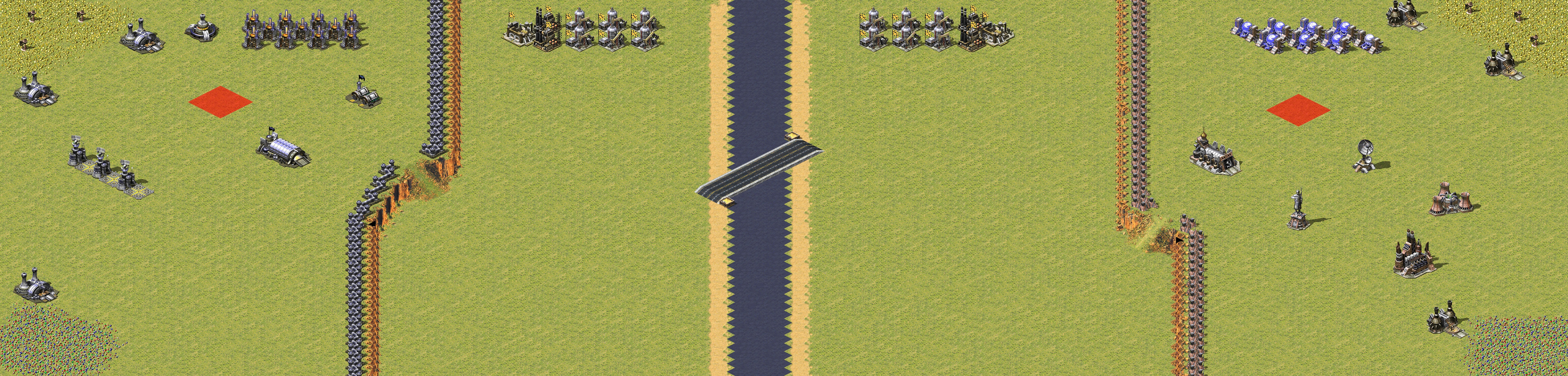Rendered map: Abandoned base wars (Soviets vs Allieds)