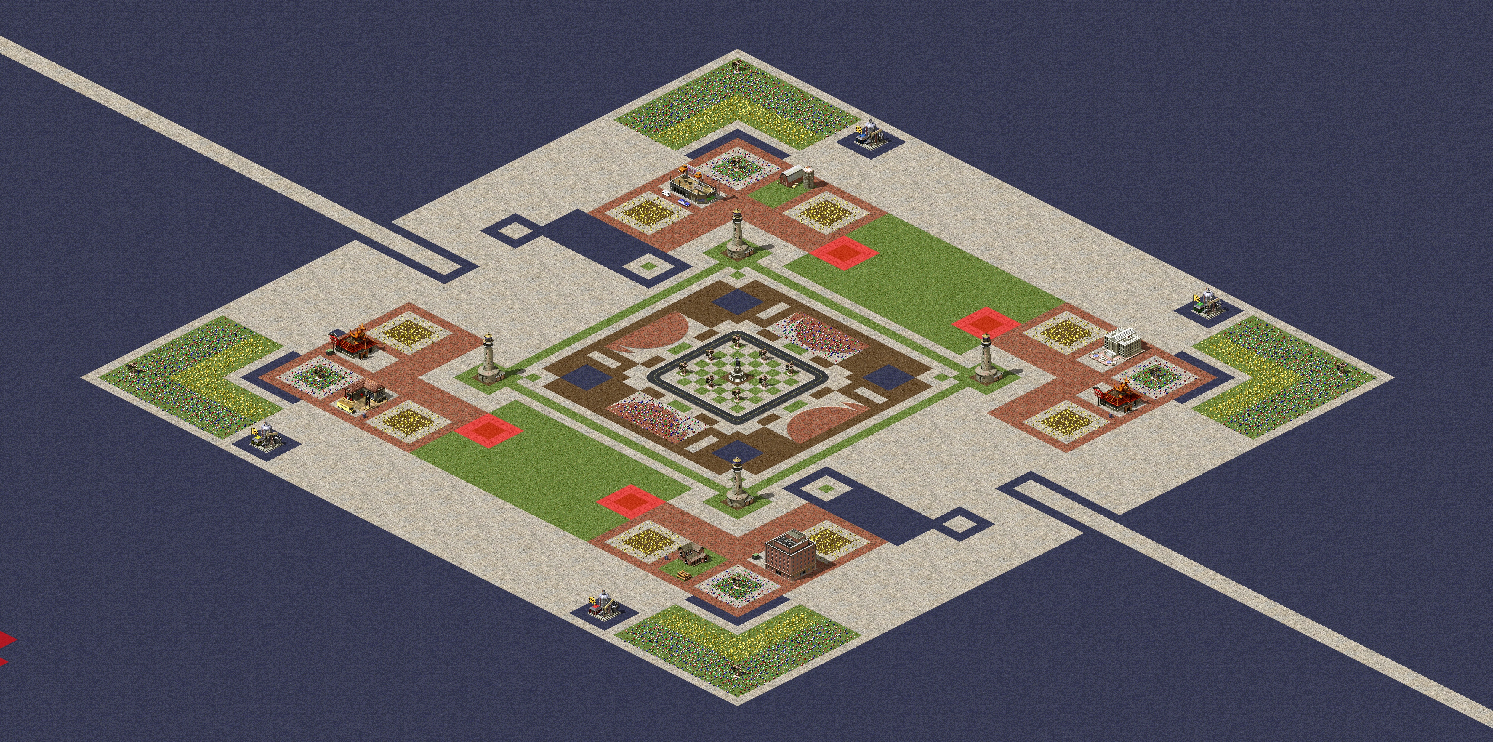 Rendered map: Seaside Town Patch (2v2)