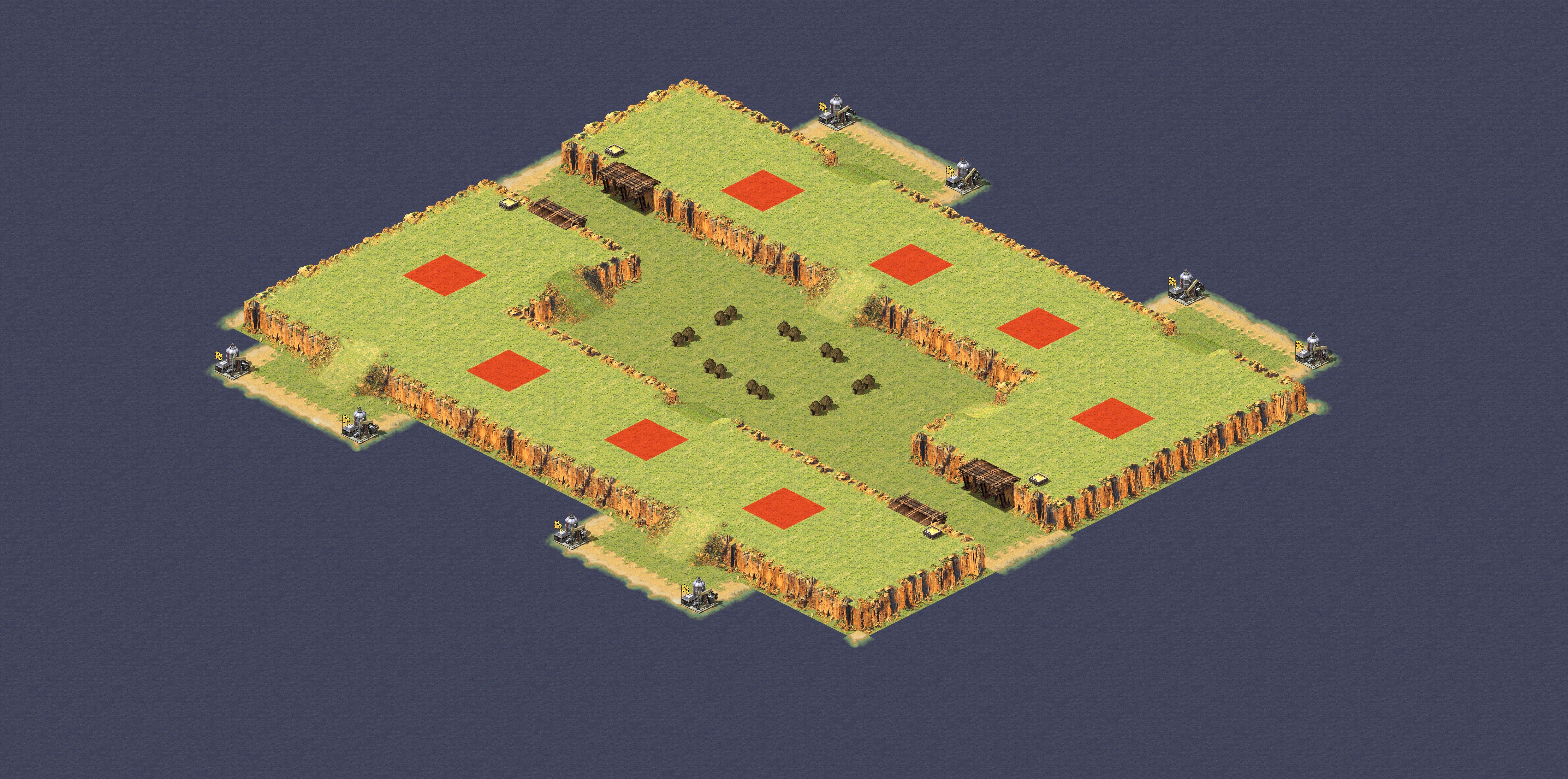 Rendered map: Twin Peaks Plateau 4v4