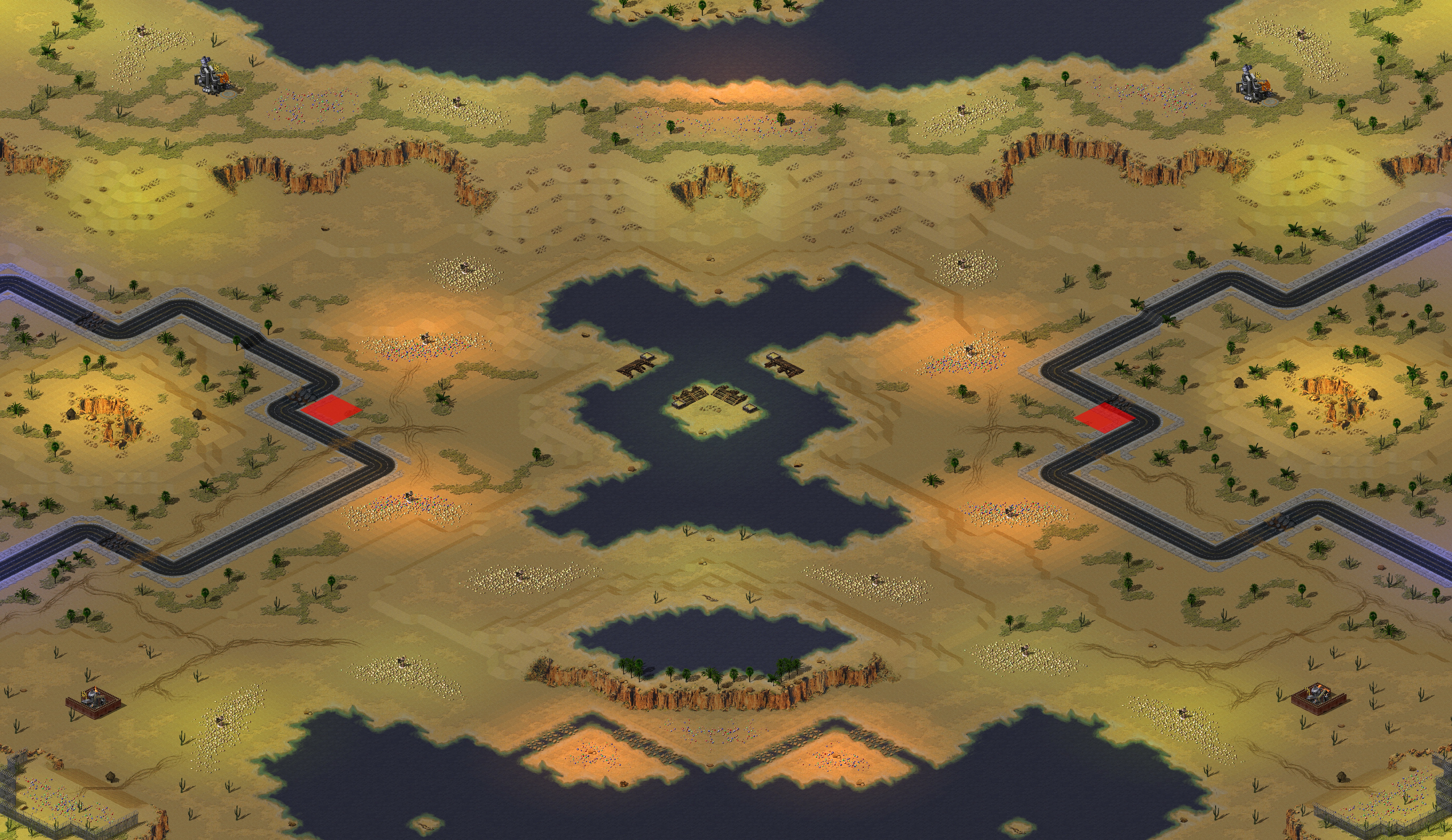 Rendered map: Sandstorm 1v1