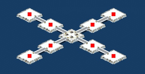 Rendered preview of Snow Plateau Patch 2v2v2v2 Concrete Bridge