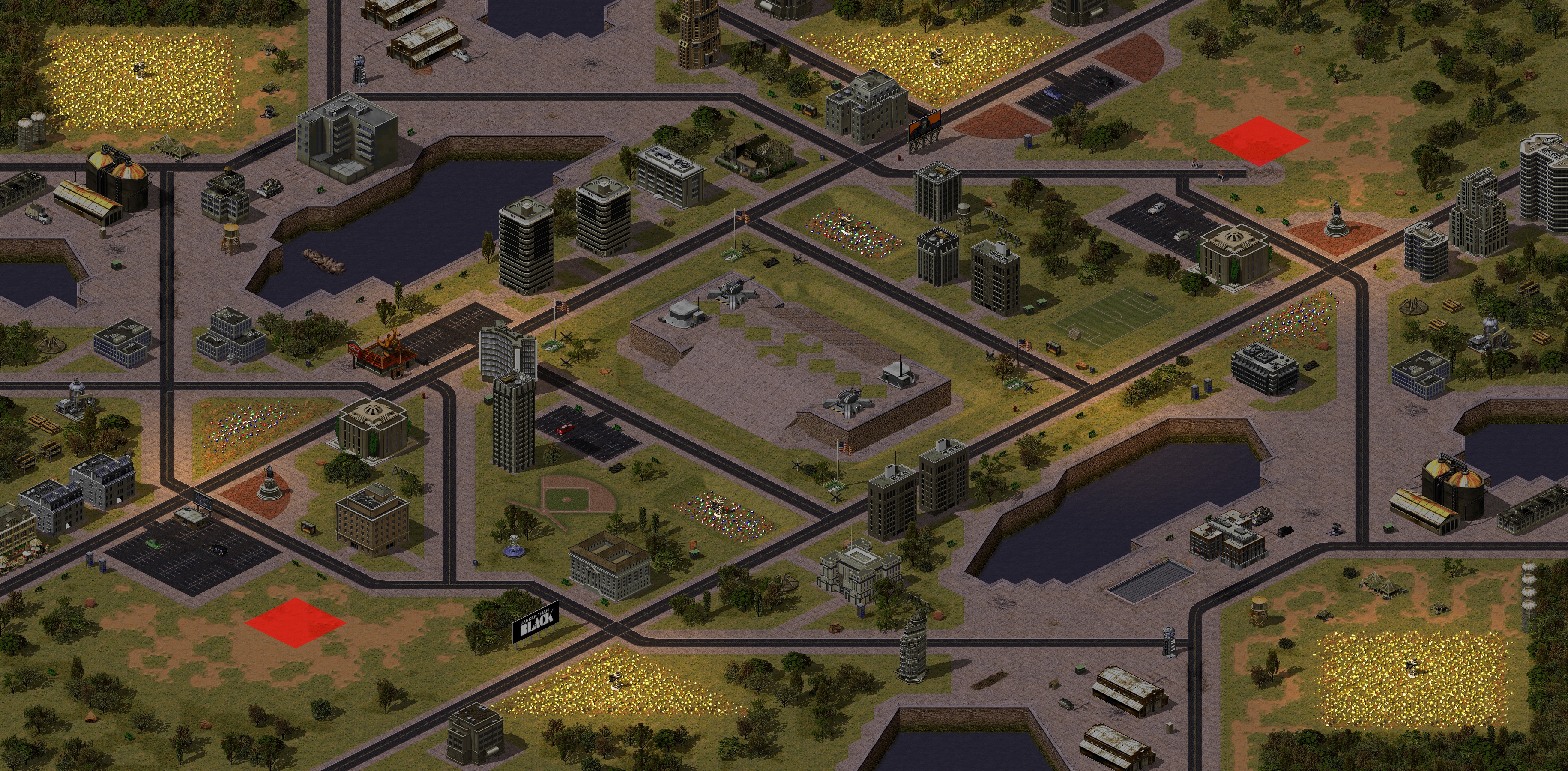 Rendered map: Small Town USA