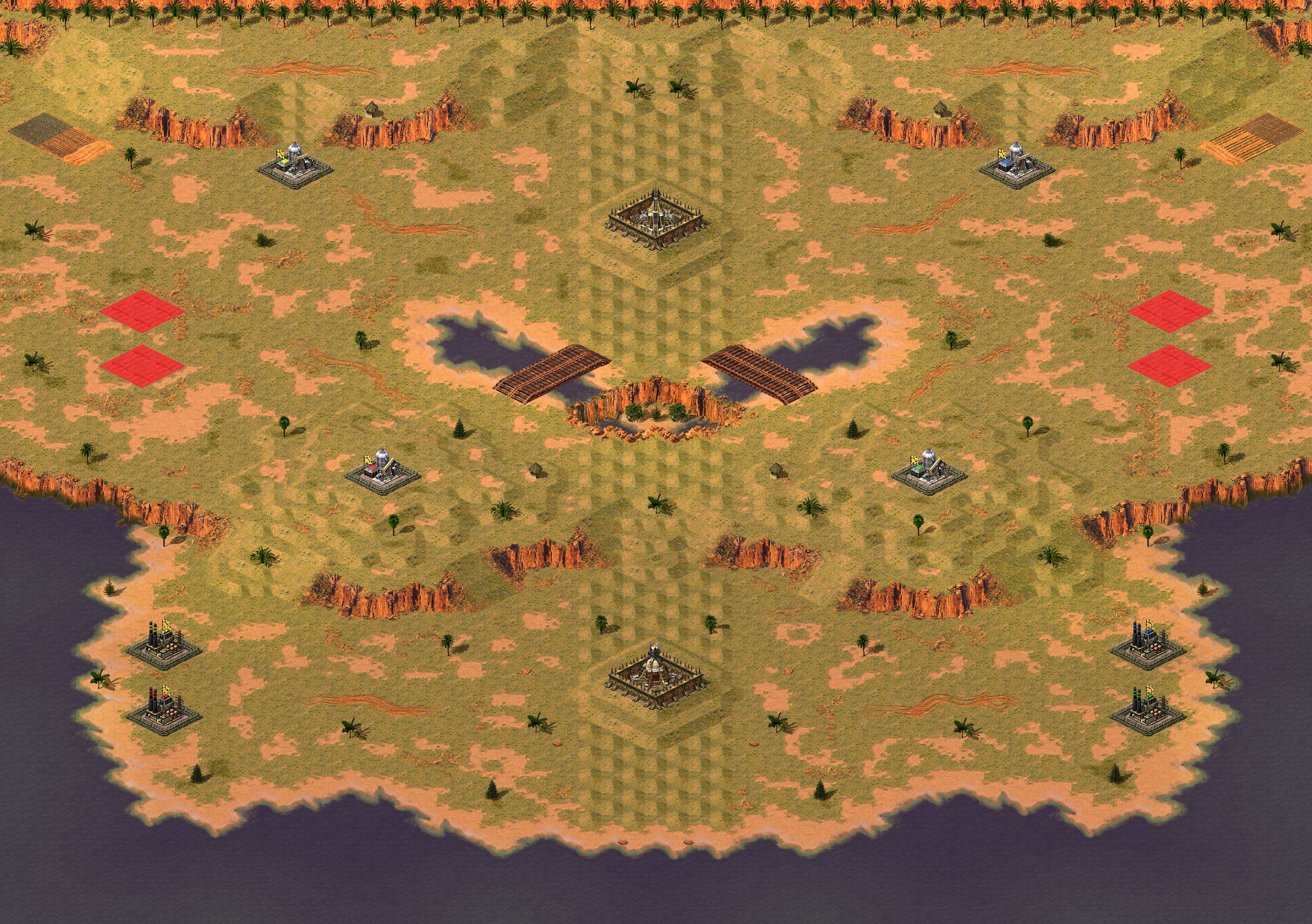 Rendered map: Strategic Compass Blitz 2vs2