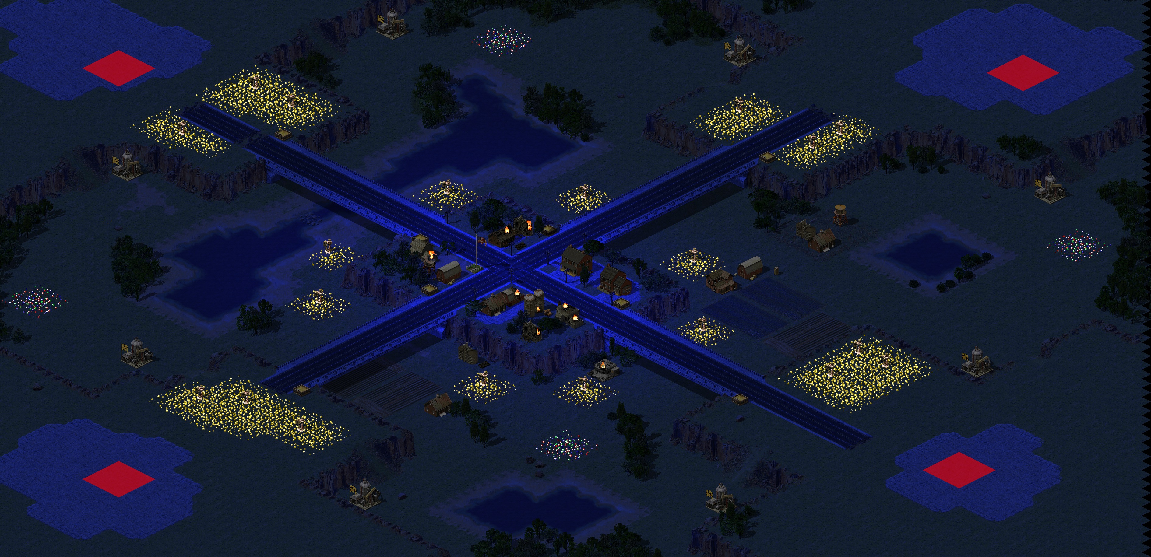 Rendered map: Ghost town