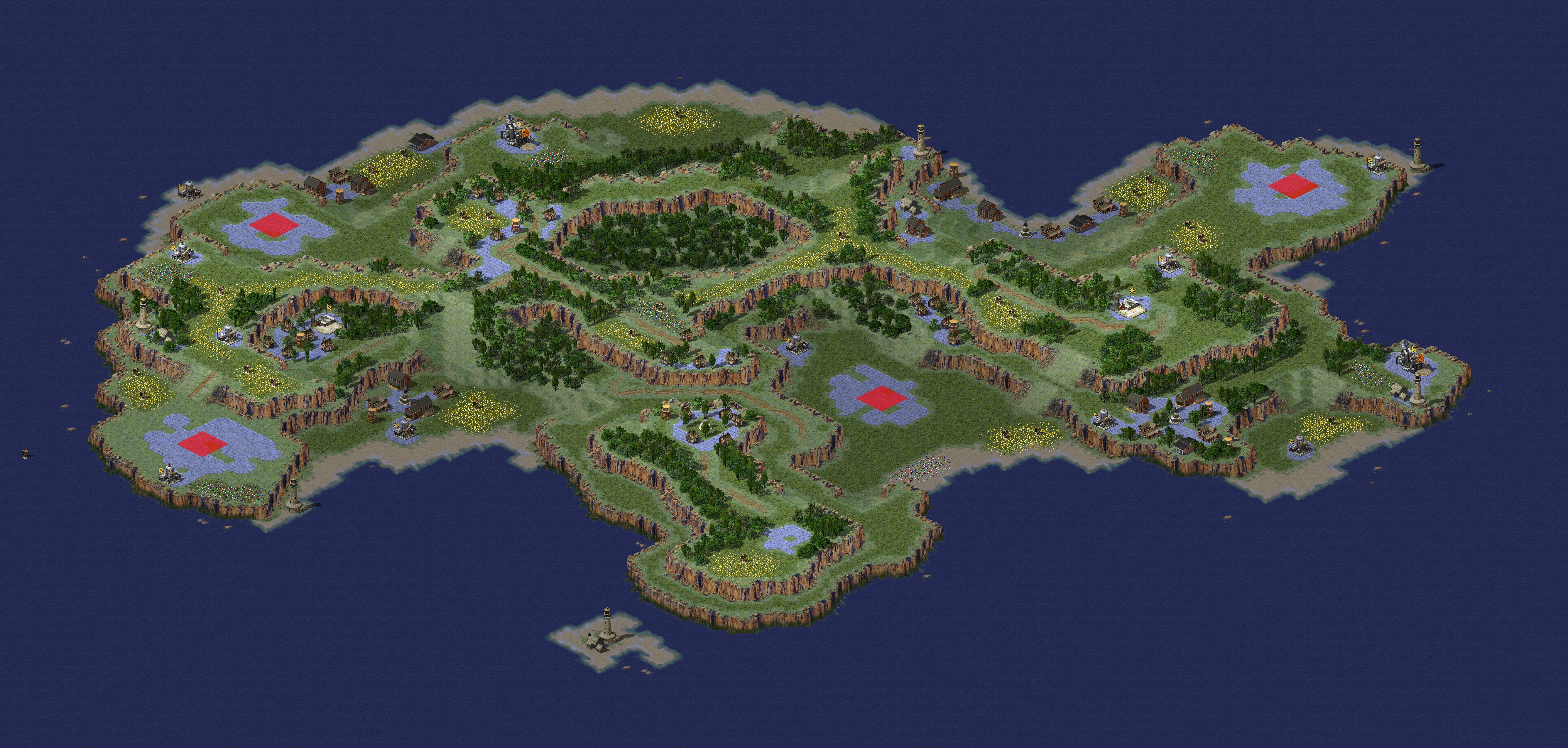 Rendered map: Samos Island