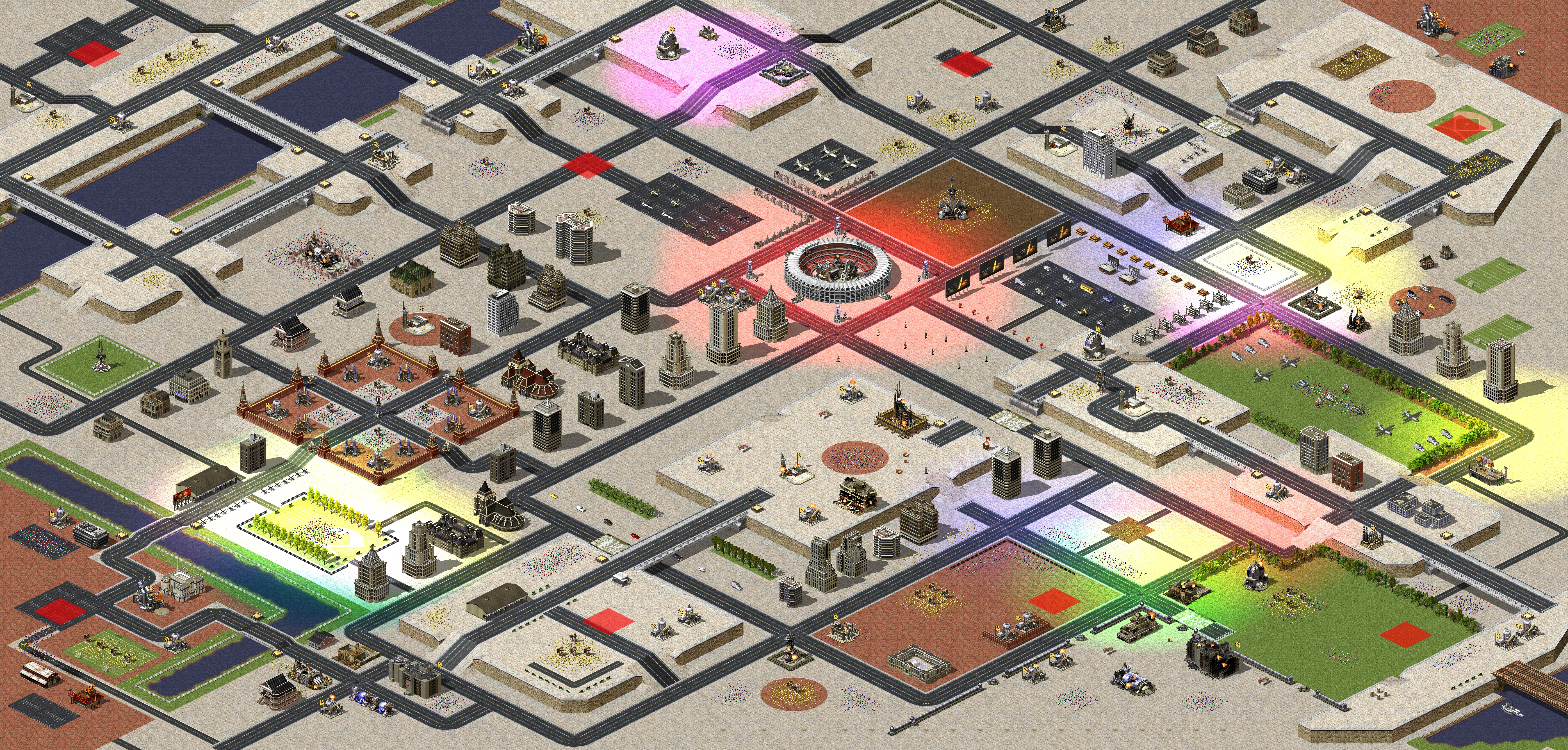 Rendered map: Dusk City