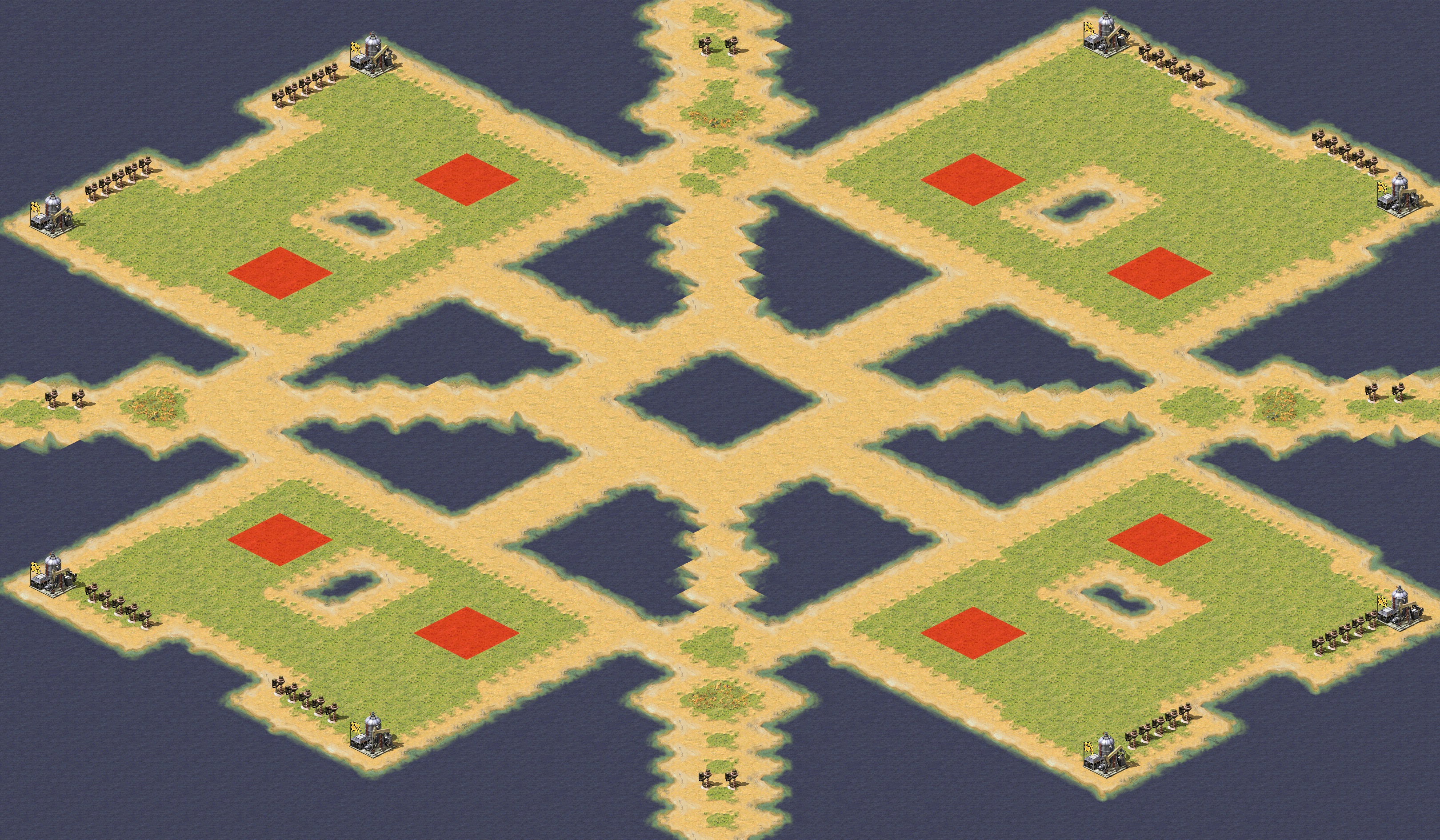 Rendered map: Patch of Land 2v2v2v2