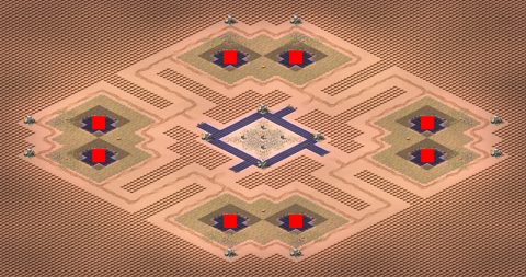 Rendered preview of 2v2v2v2 Rhombic Oil in Center