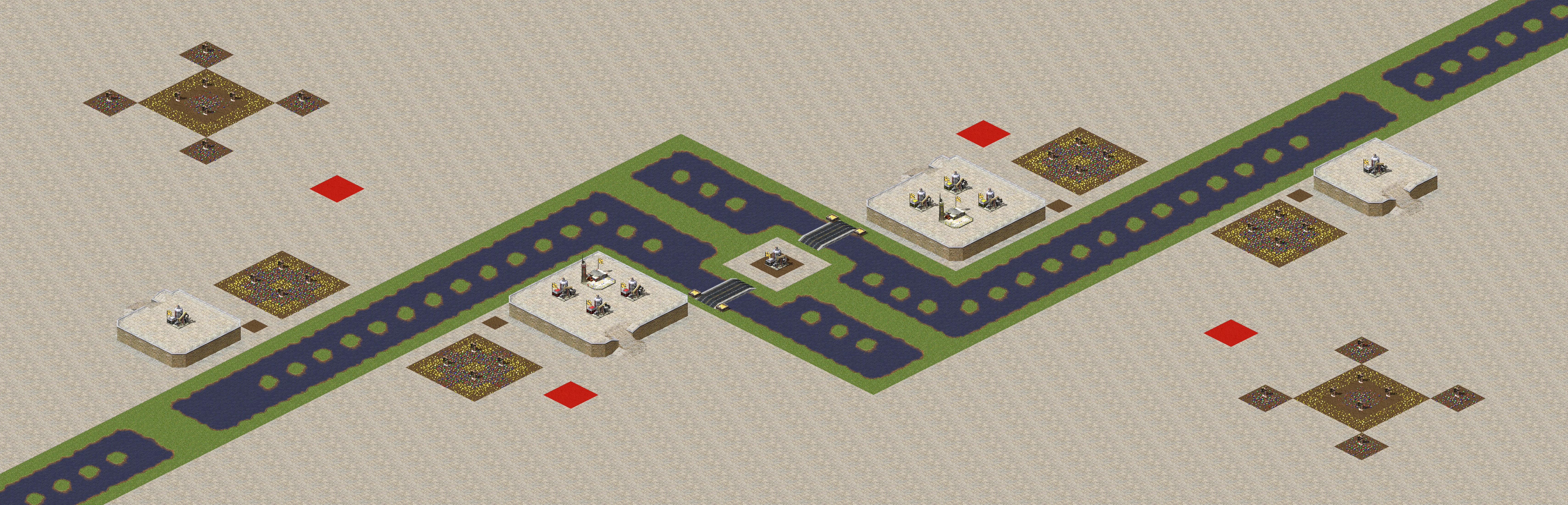Rendered map: Across the Sea 1v1