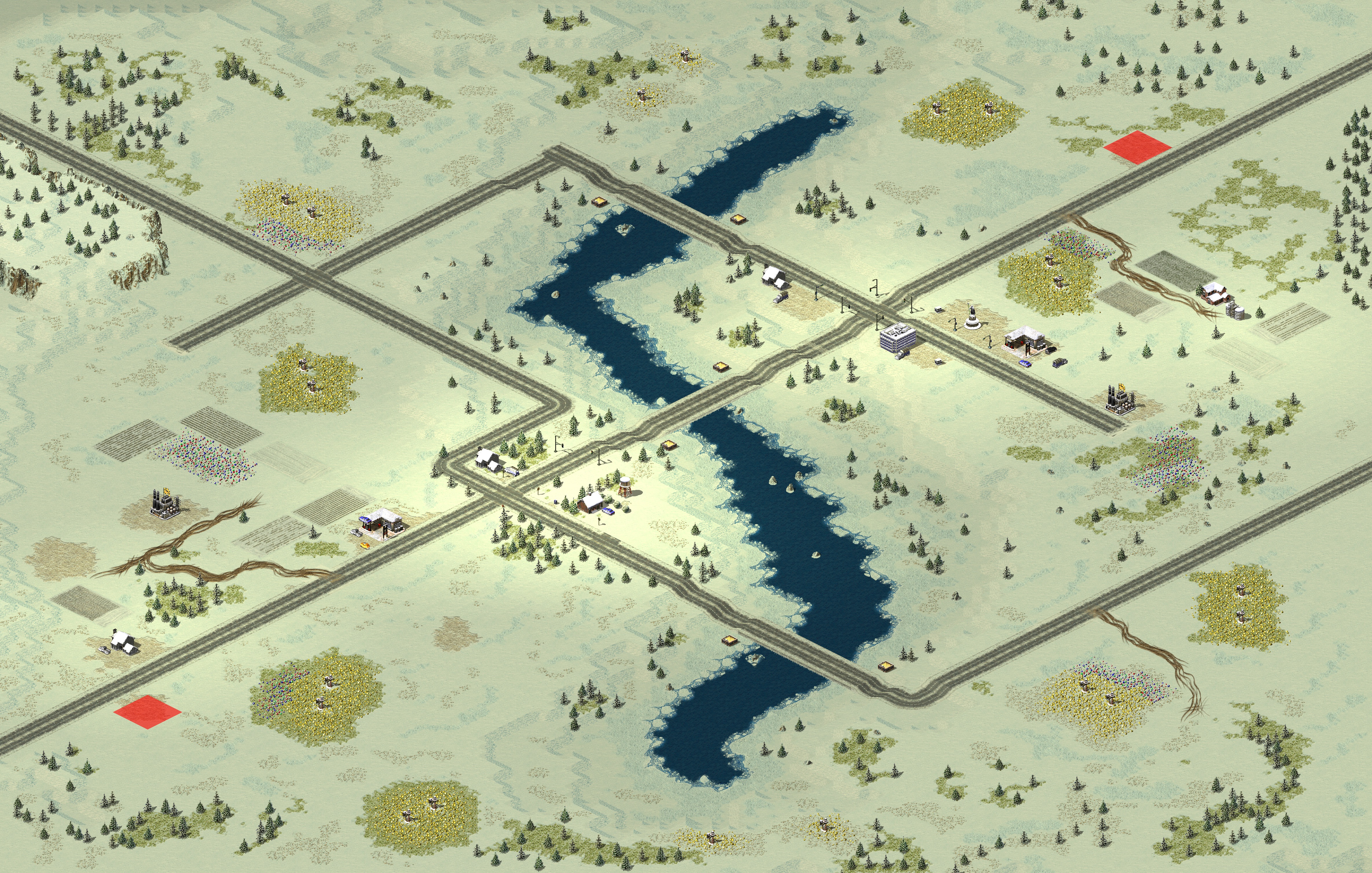 Rendered map: 蒙大拿非军事区TE-尤复天梯