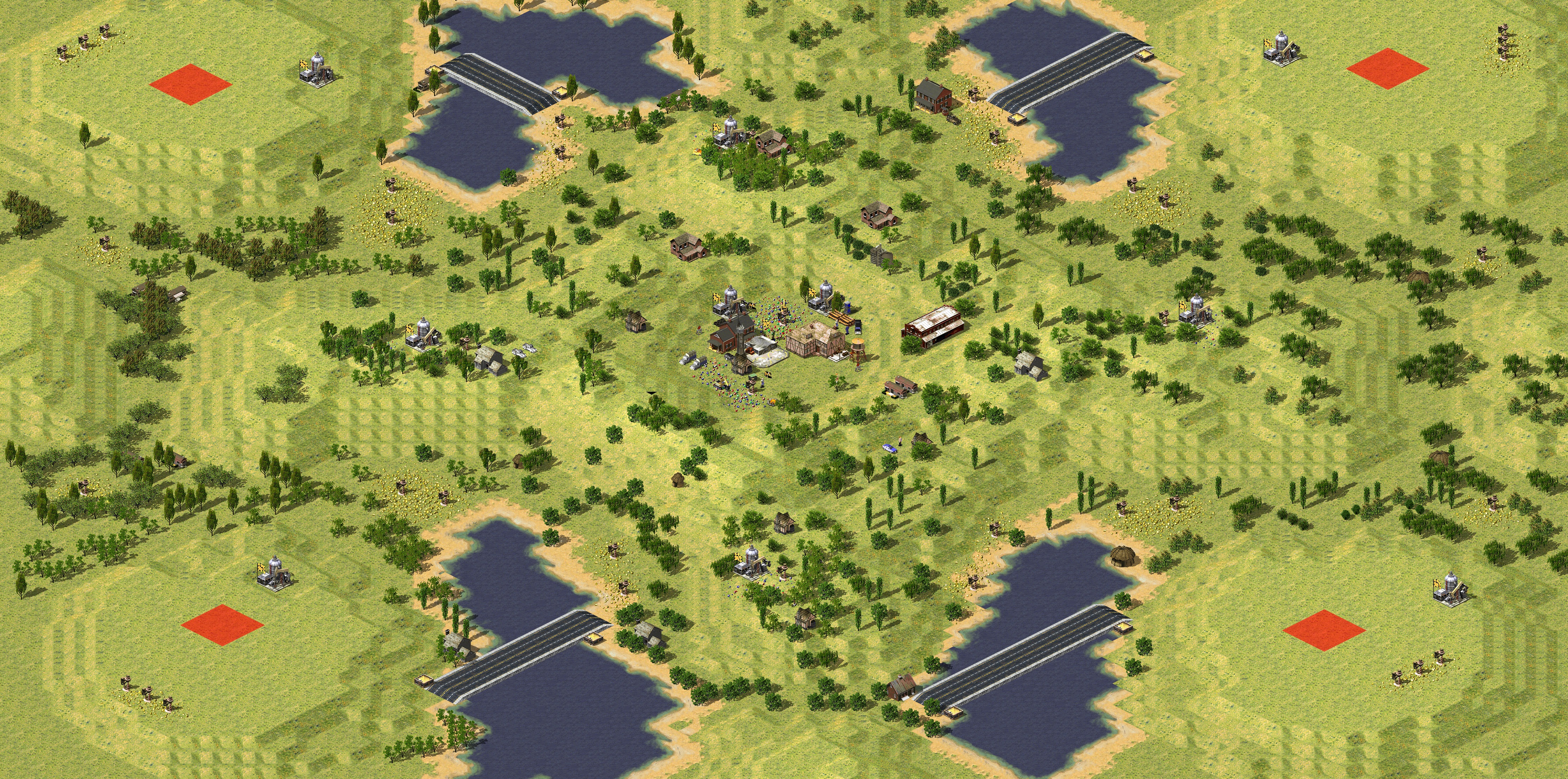 Rendered map: 4v4 High Ground