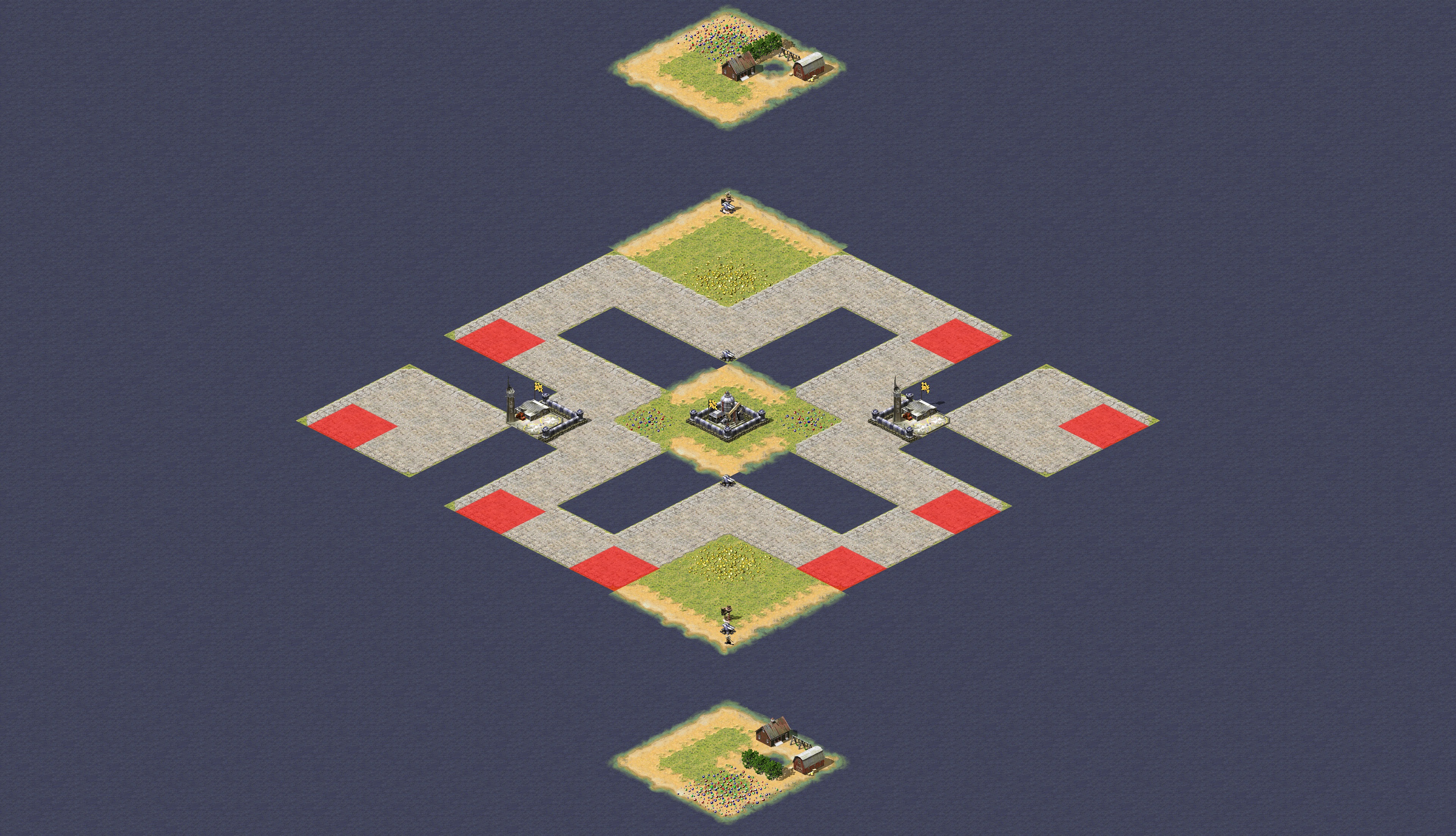 Rendered map: 4v4 Small Patch Melee Islands