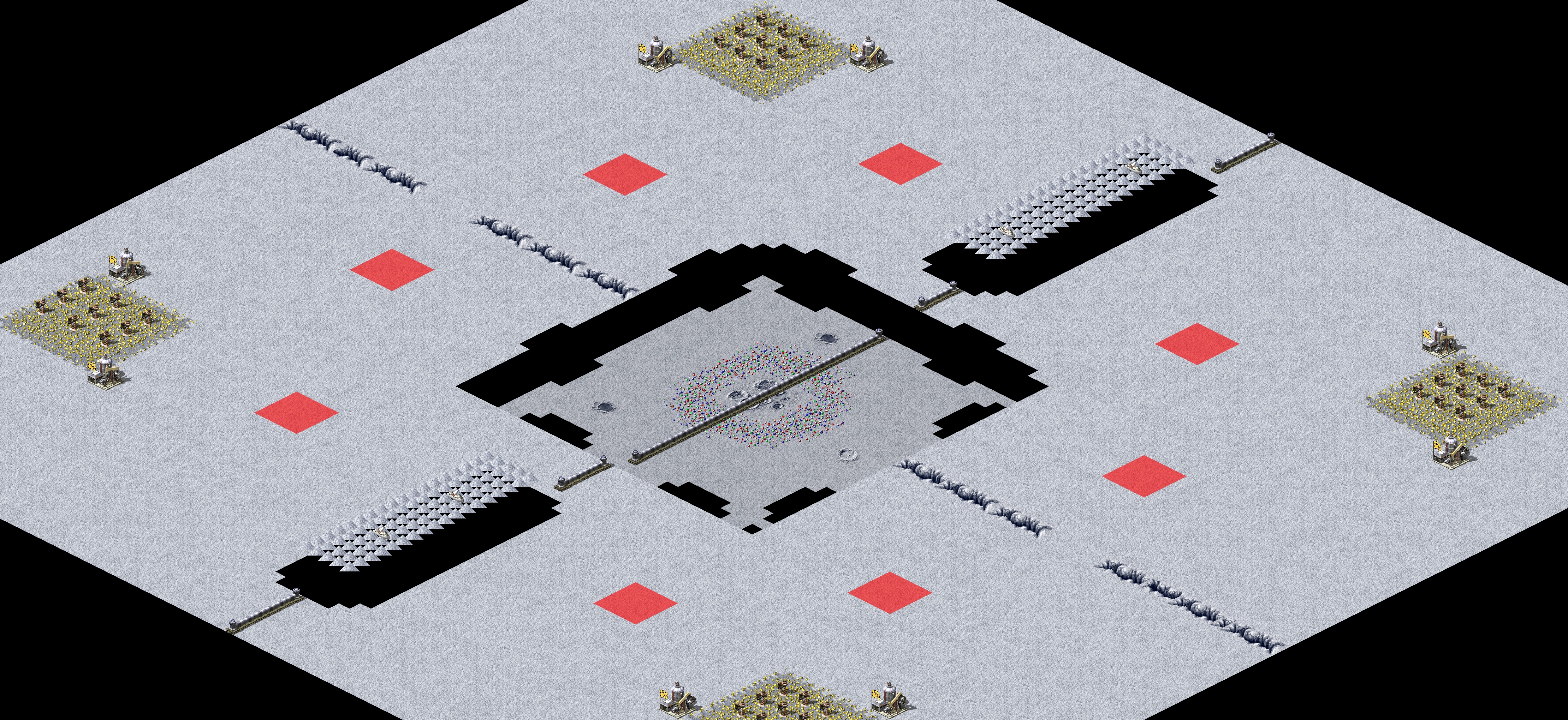 Rendered map: 4v4陨石旁的天际