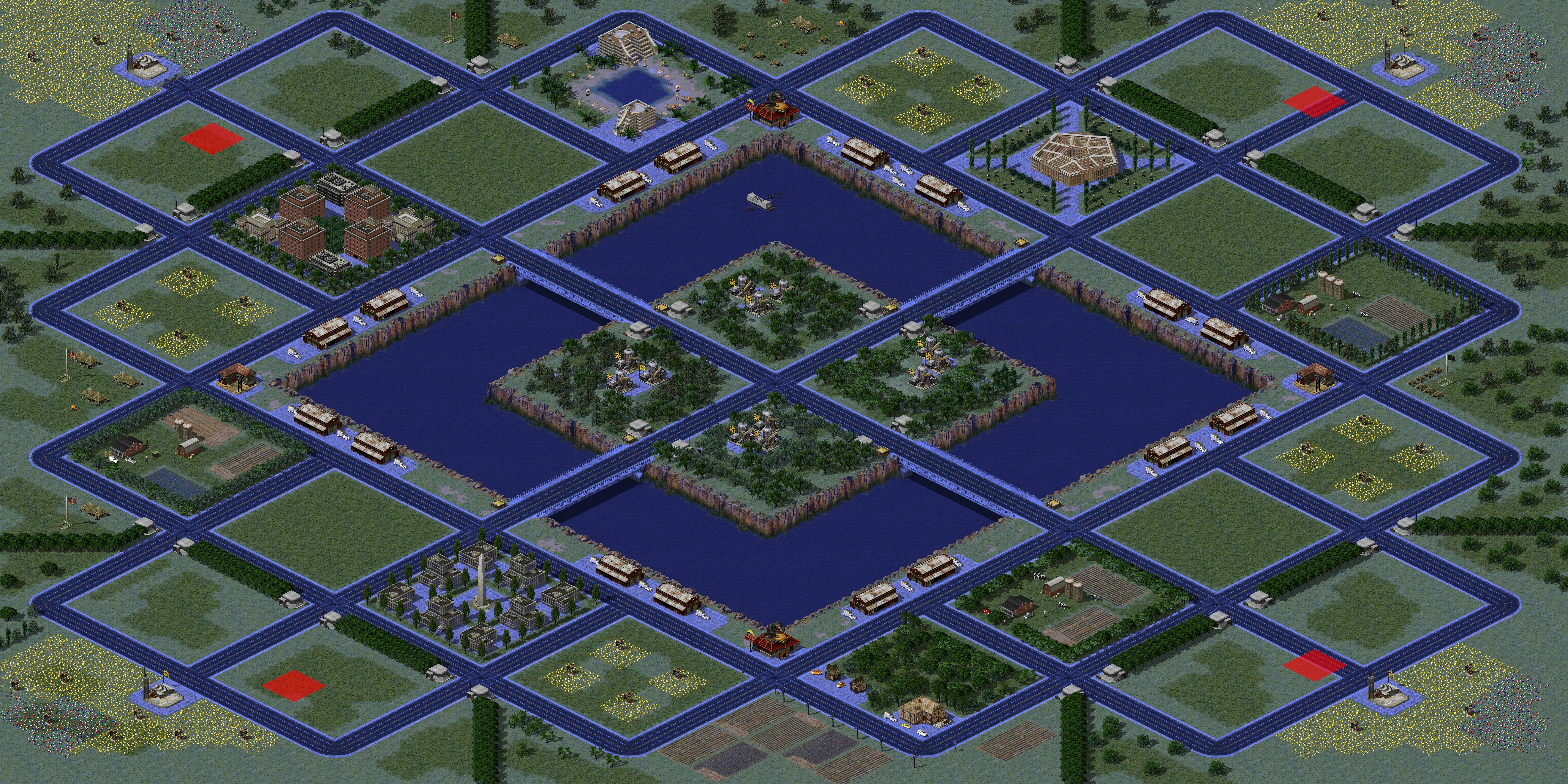 Rendered map: Crossroads