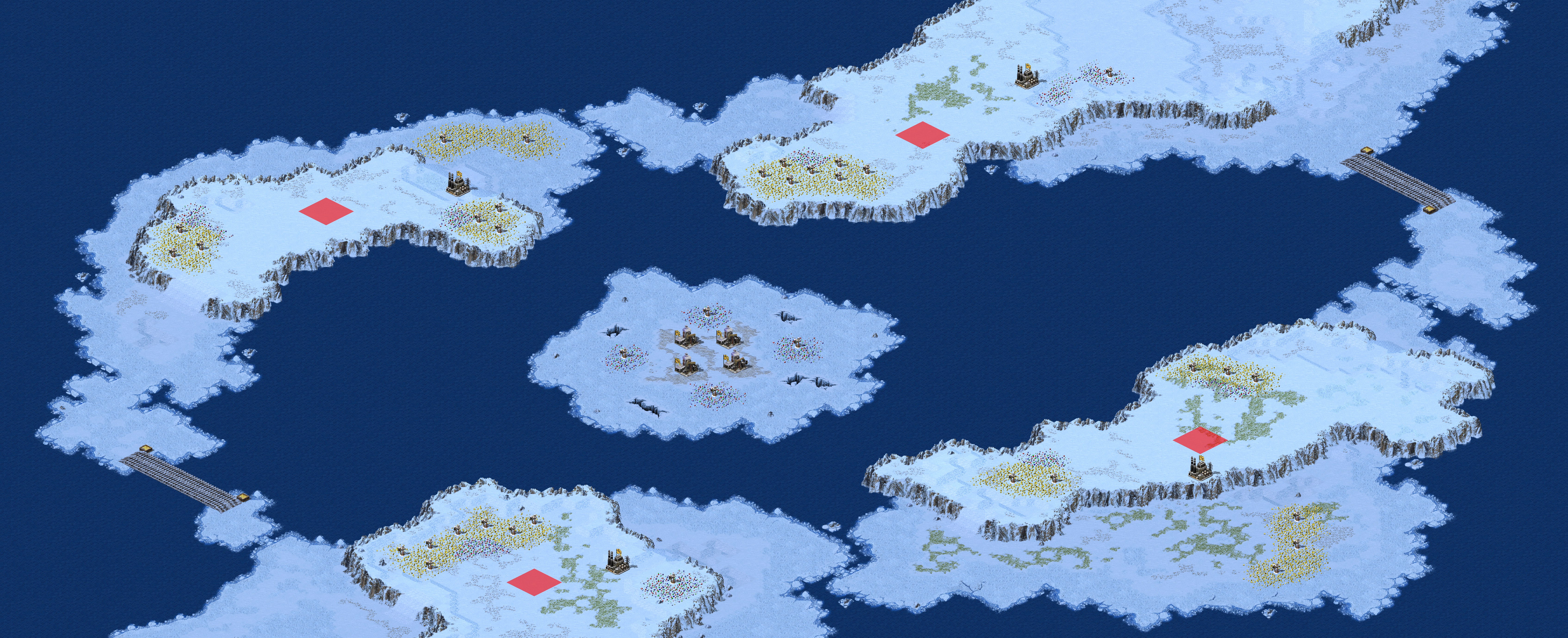 Rendered map: 白令海峡2v2 - 尤复赛事
