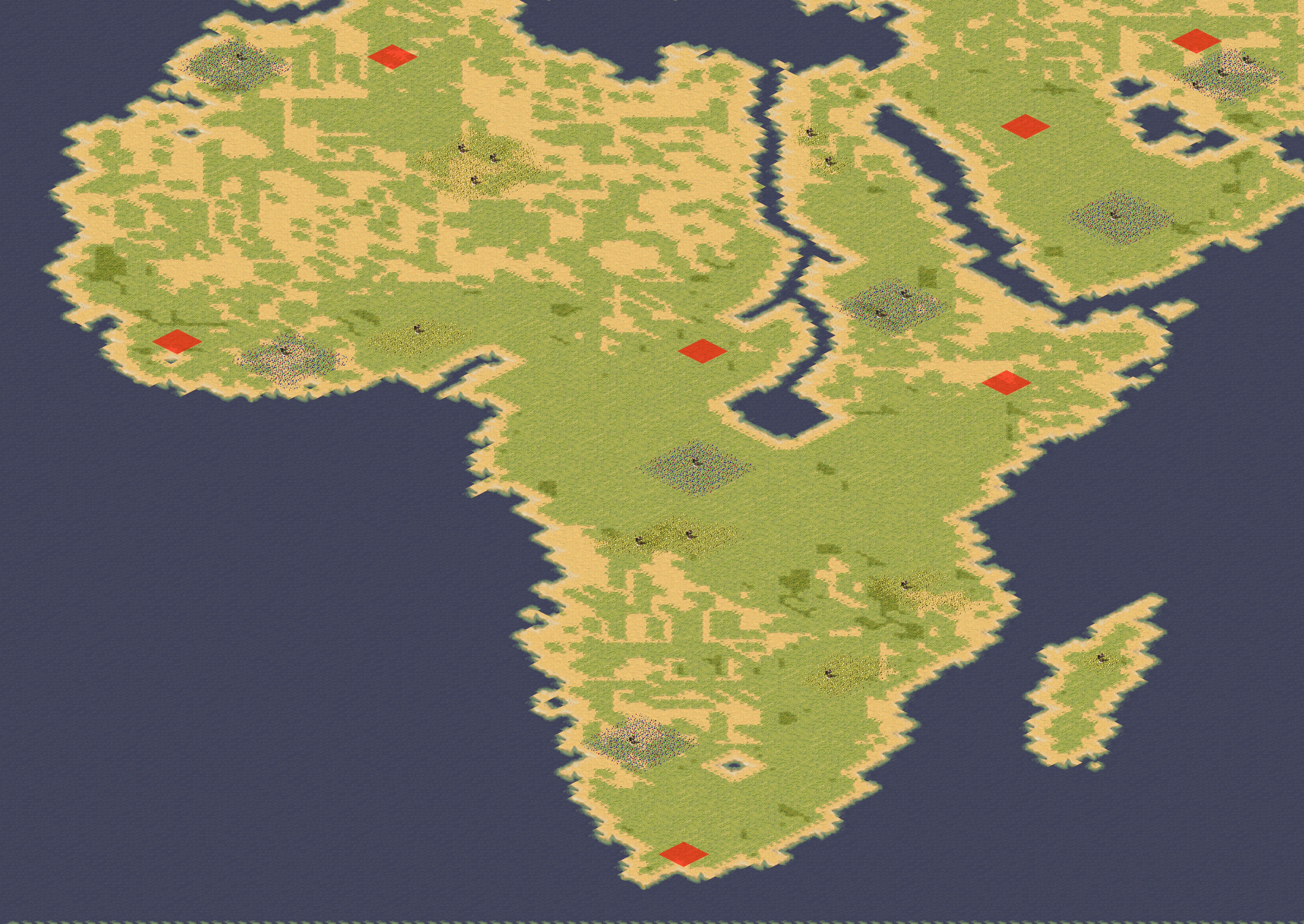 Rendered map: Africa