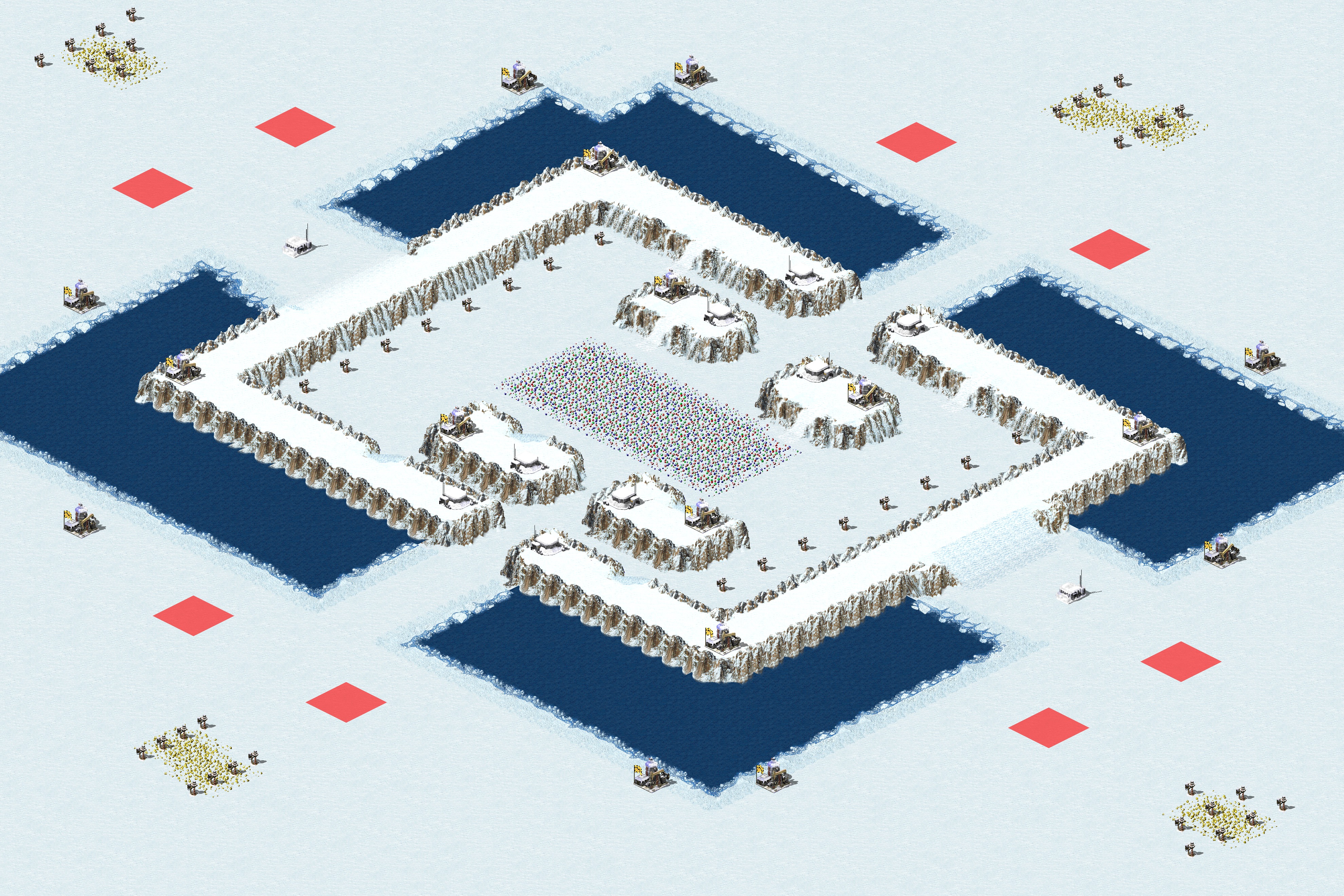Rendered map: Snow Mountain 4v4
