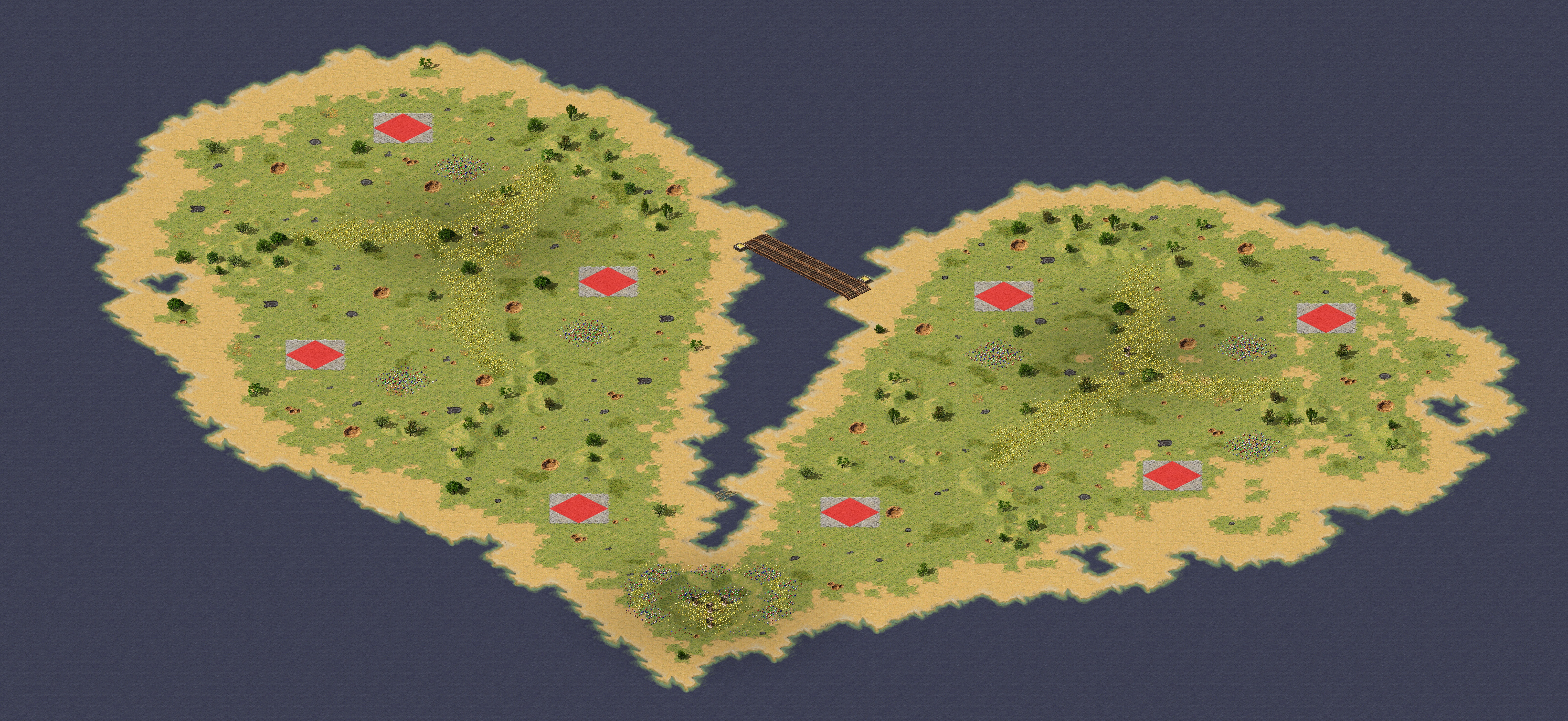 Rendered map: 红警混战王25020-心碎世界