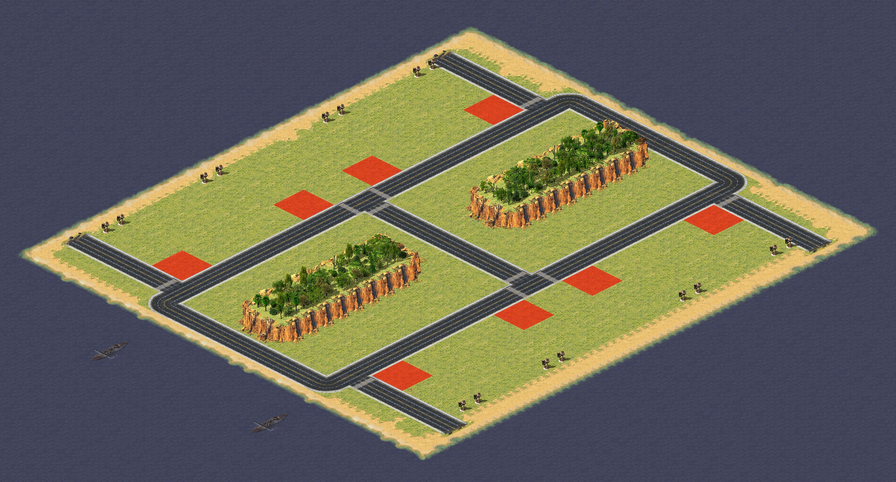 Rendered map: Poor Cliff 4v4