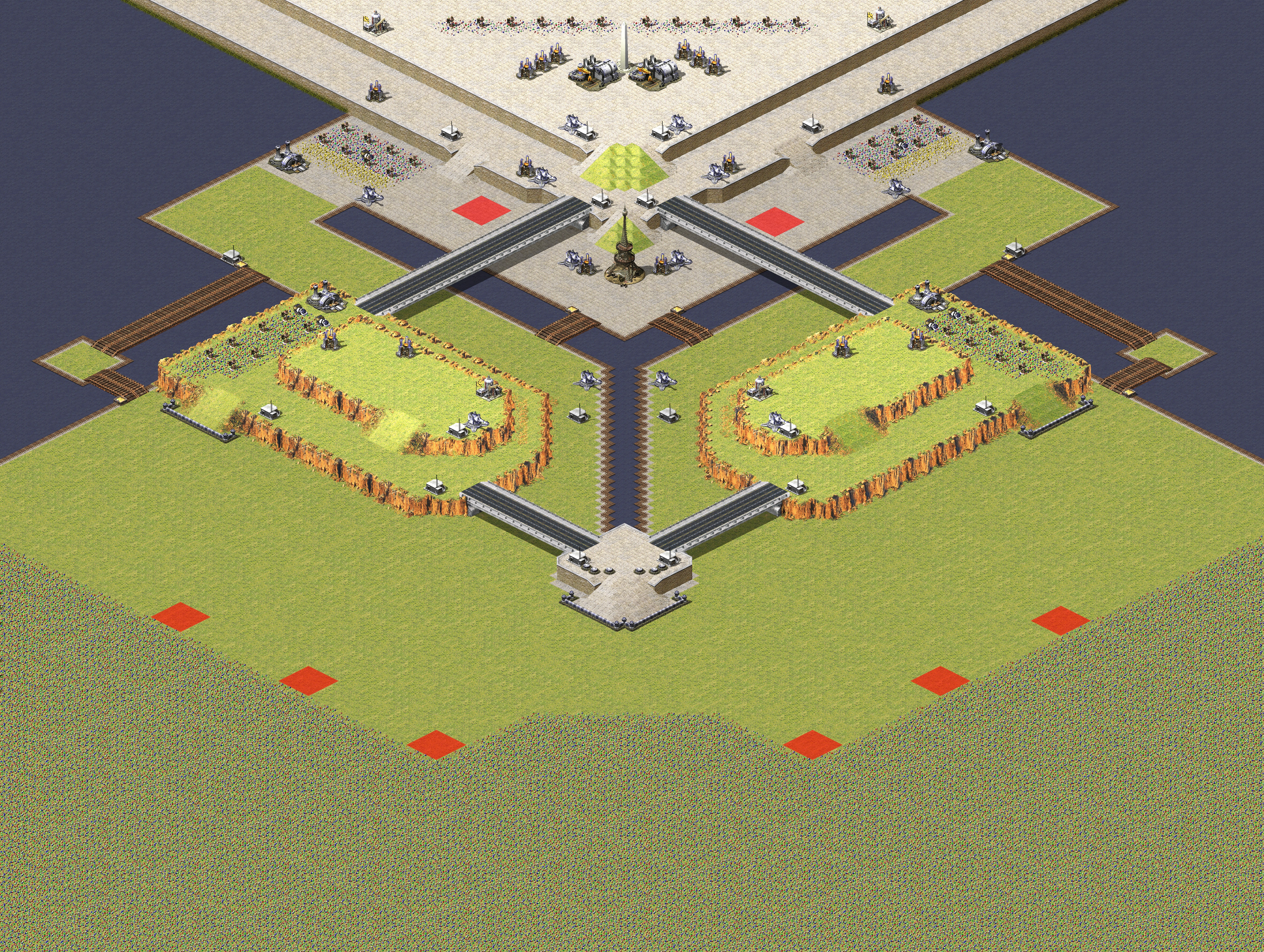 Rendered map: 2 Allies 6 Yuri Interleaved
