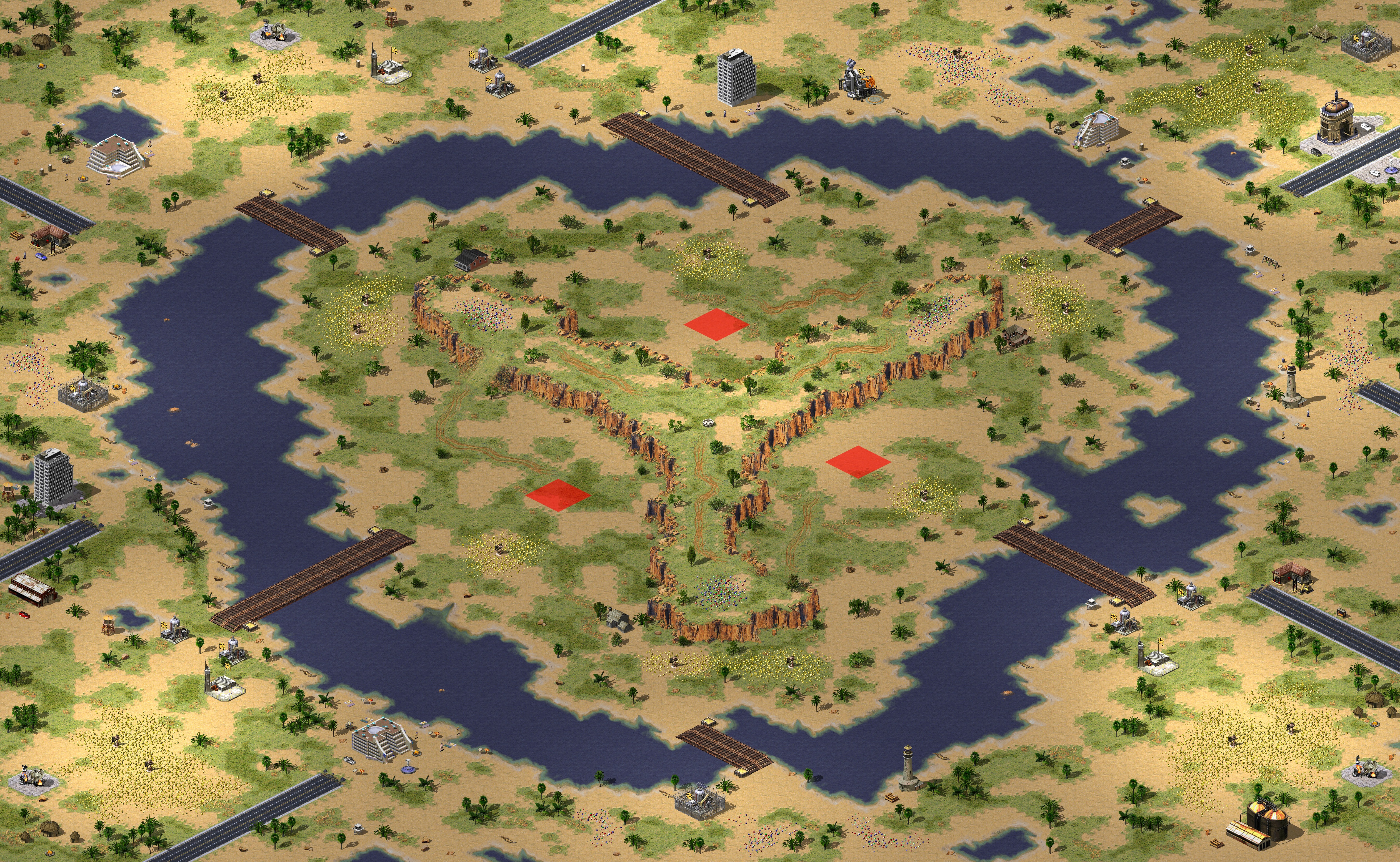 Rendered map: 1v1v1