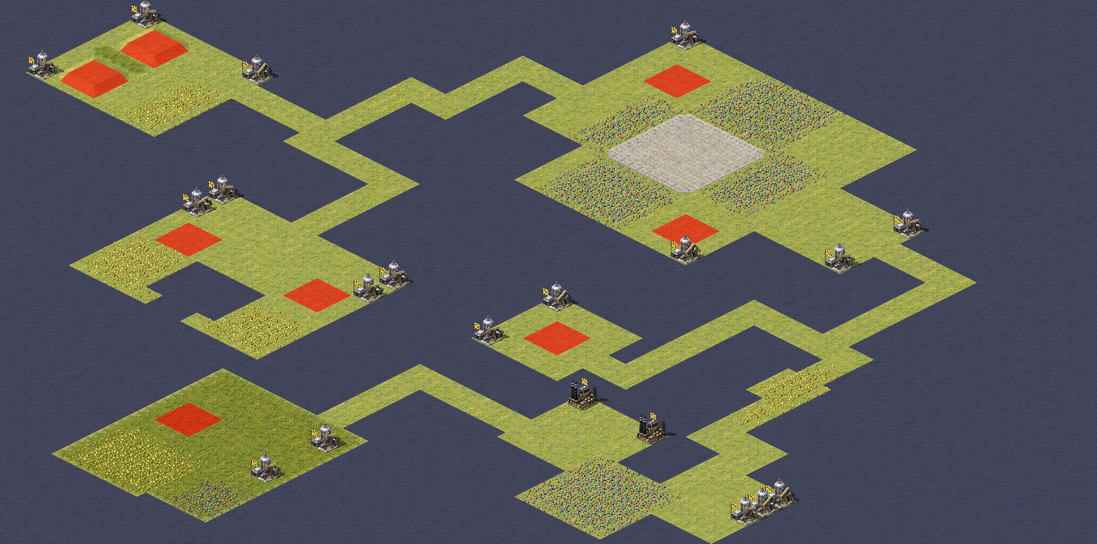 Rendered map: 2v2v2v2