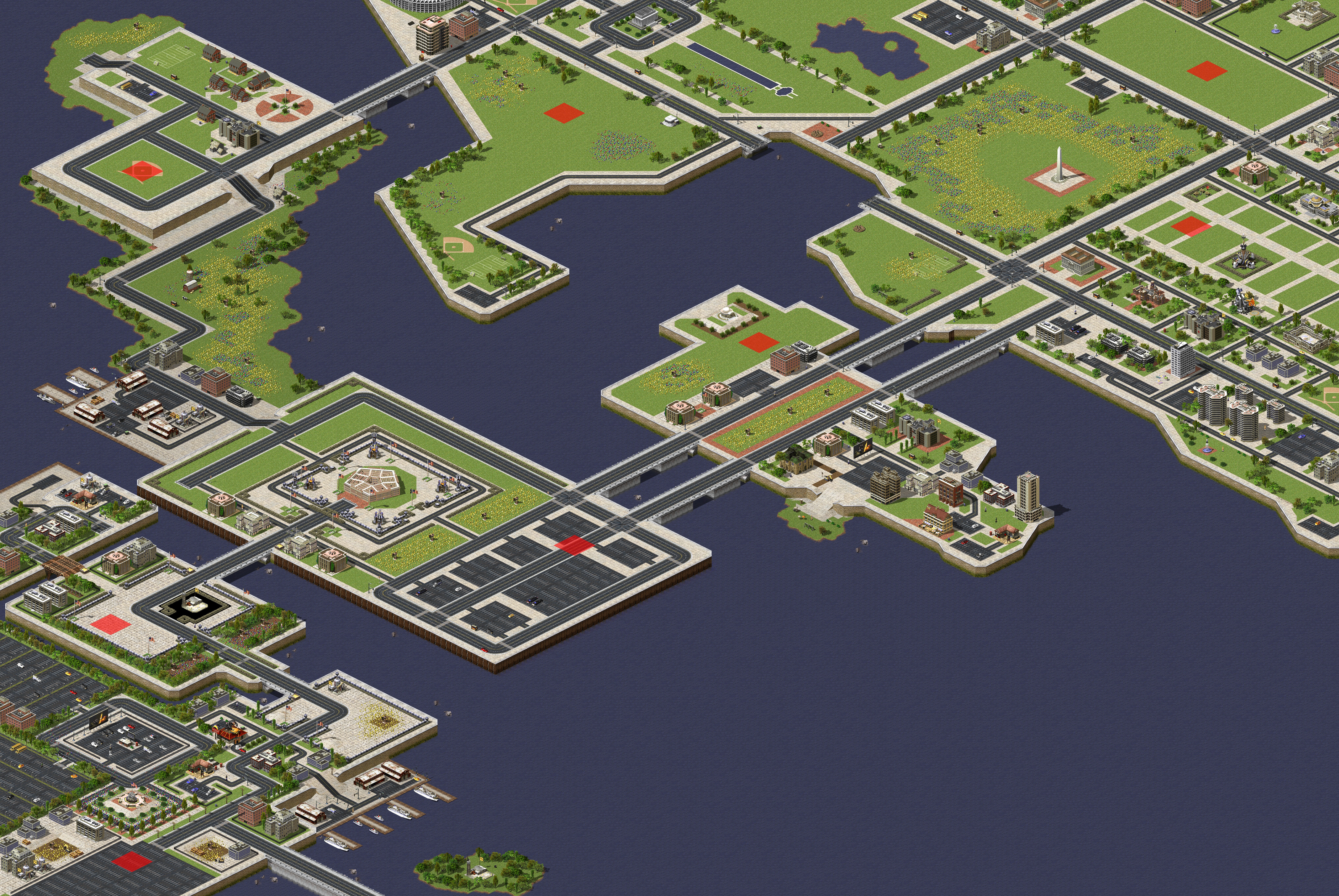 Rendered map: Washington war
