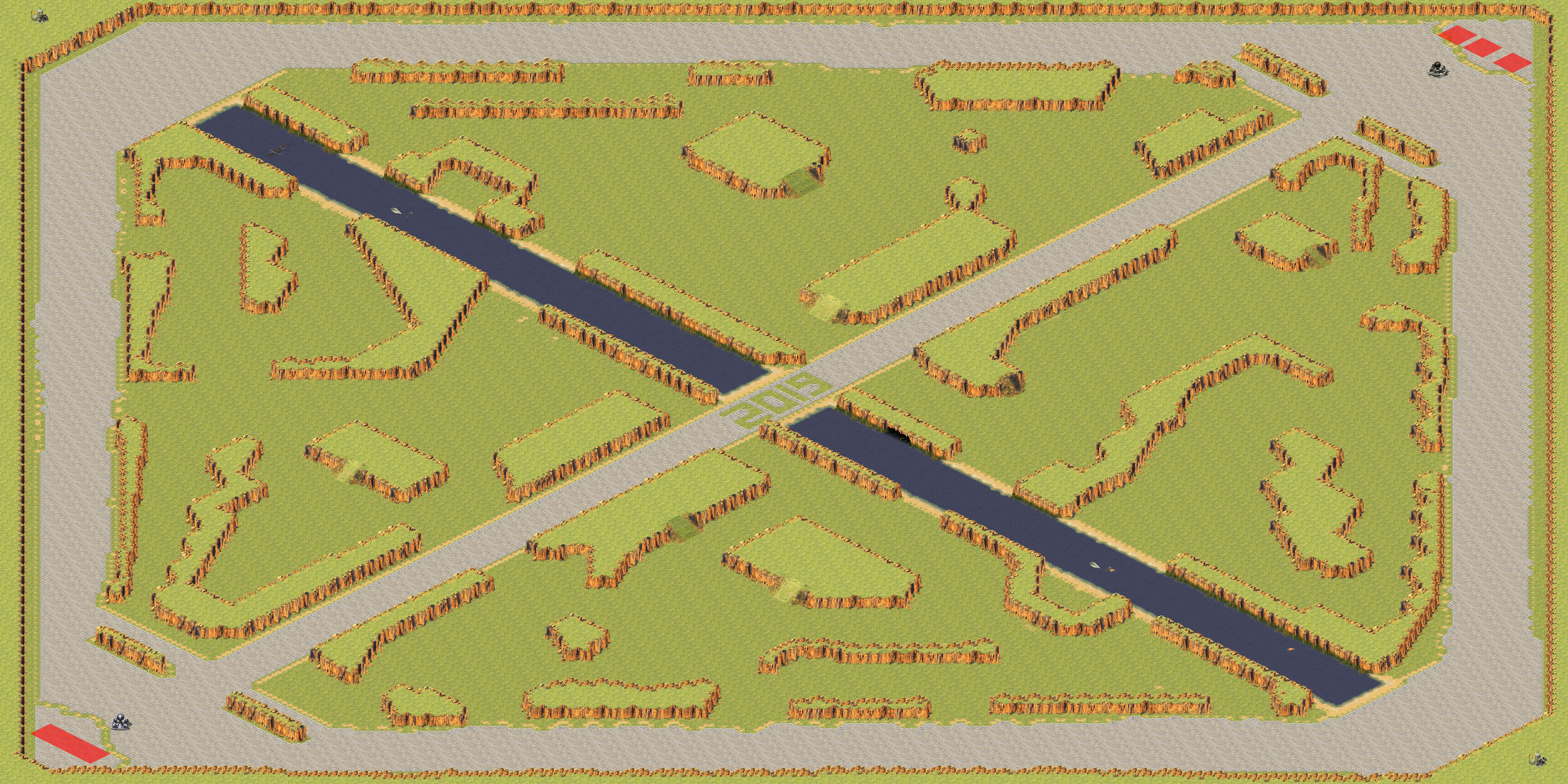 Rendered map: League of Heroes Tesla Canyon Battle (2)