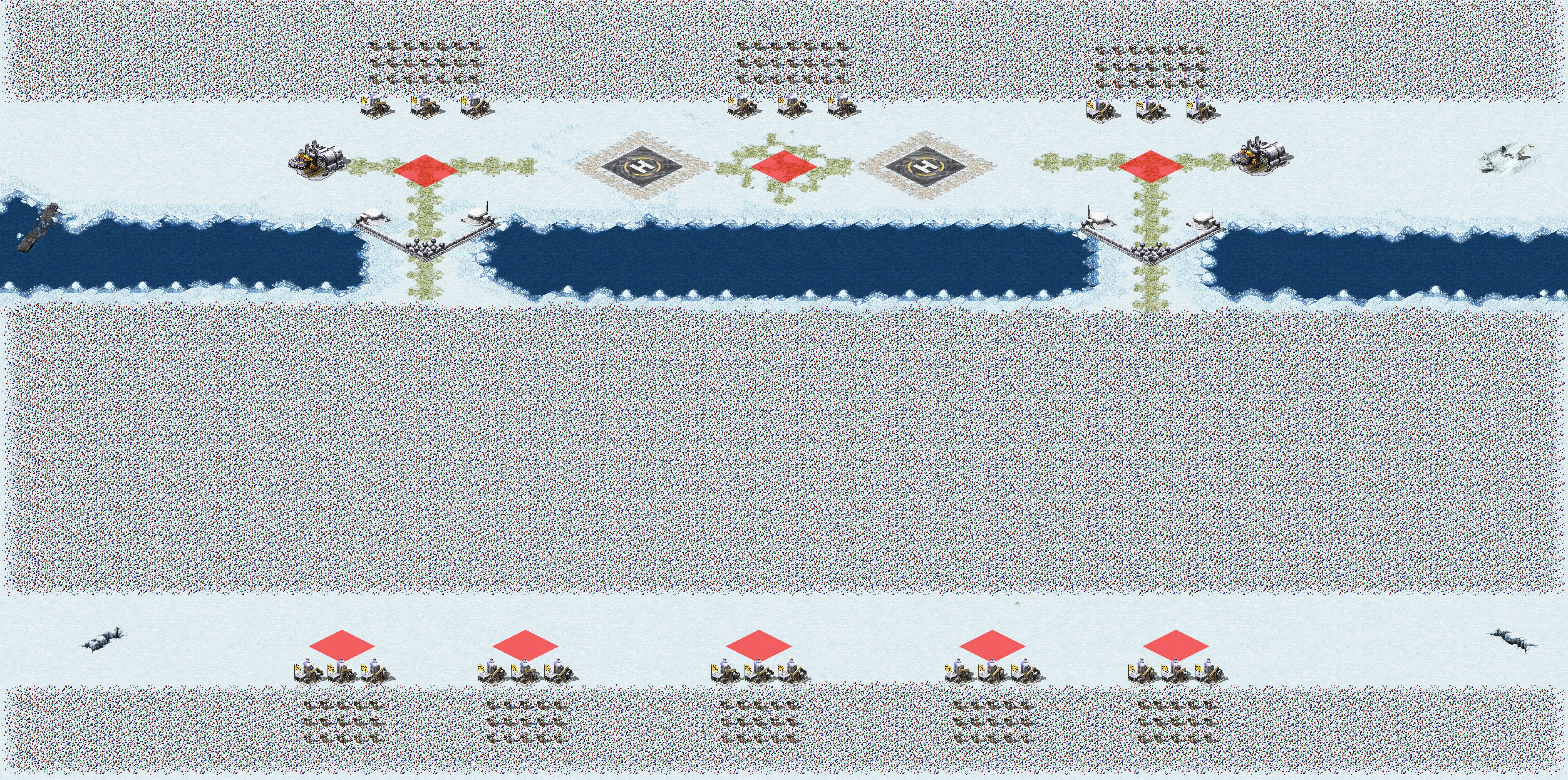 Rendered map: 3 French 5 Yuri North vs South